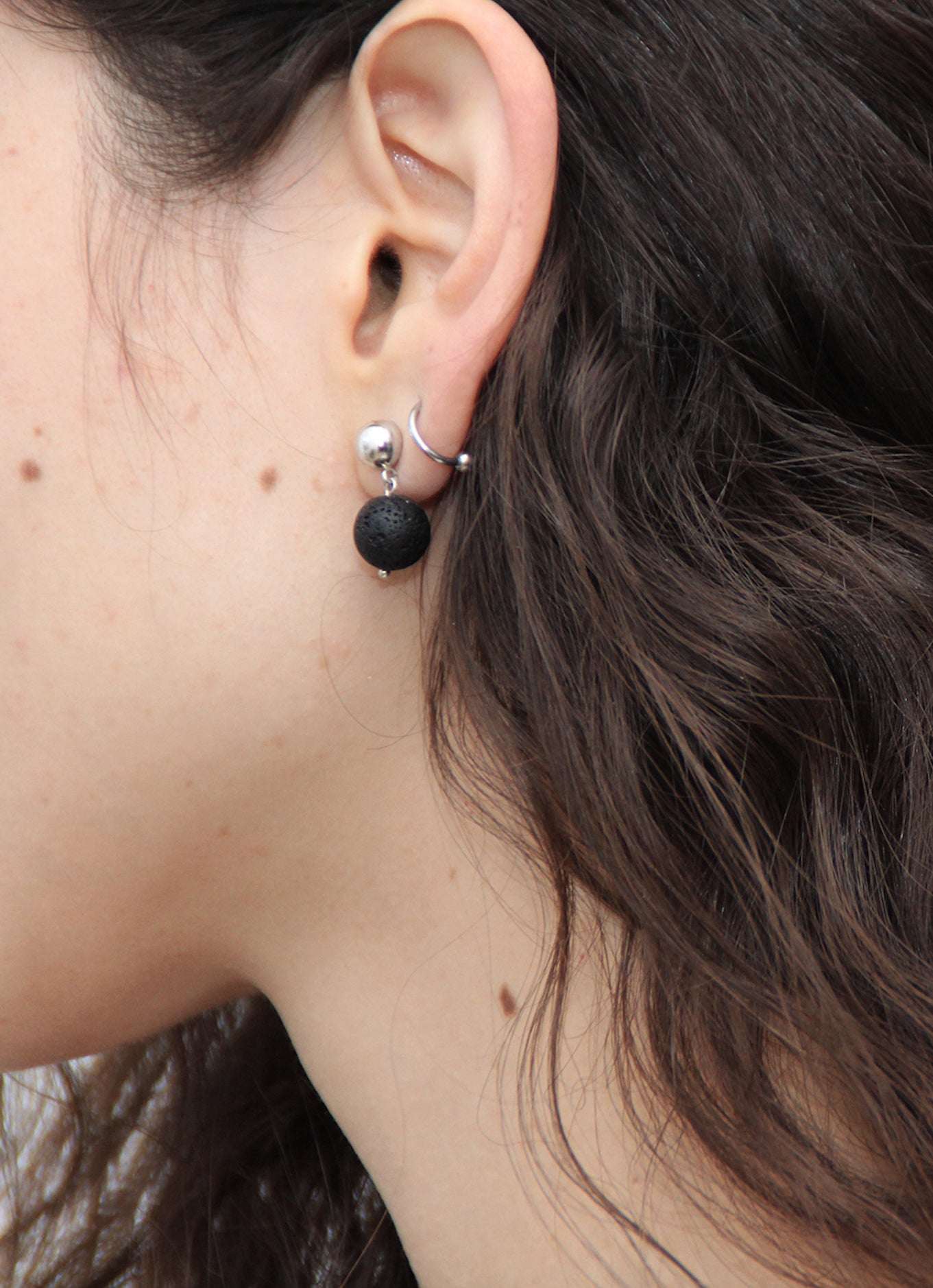 llayers jewelry silver marble lava stone earrings asteroid new york brooklyn