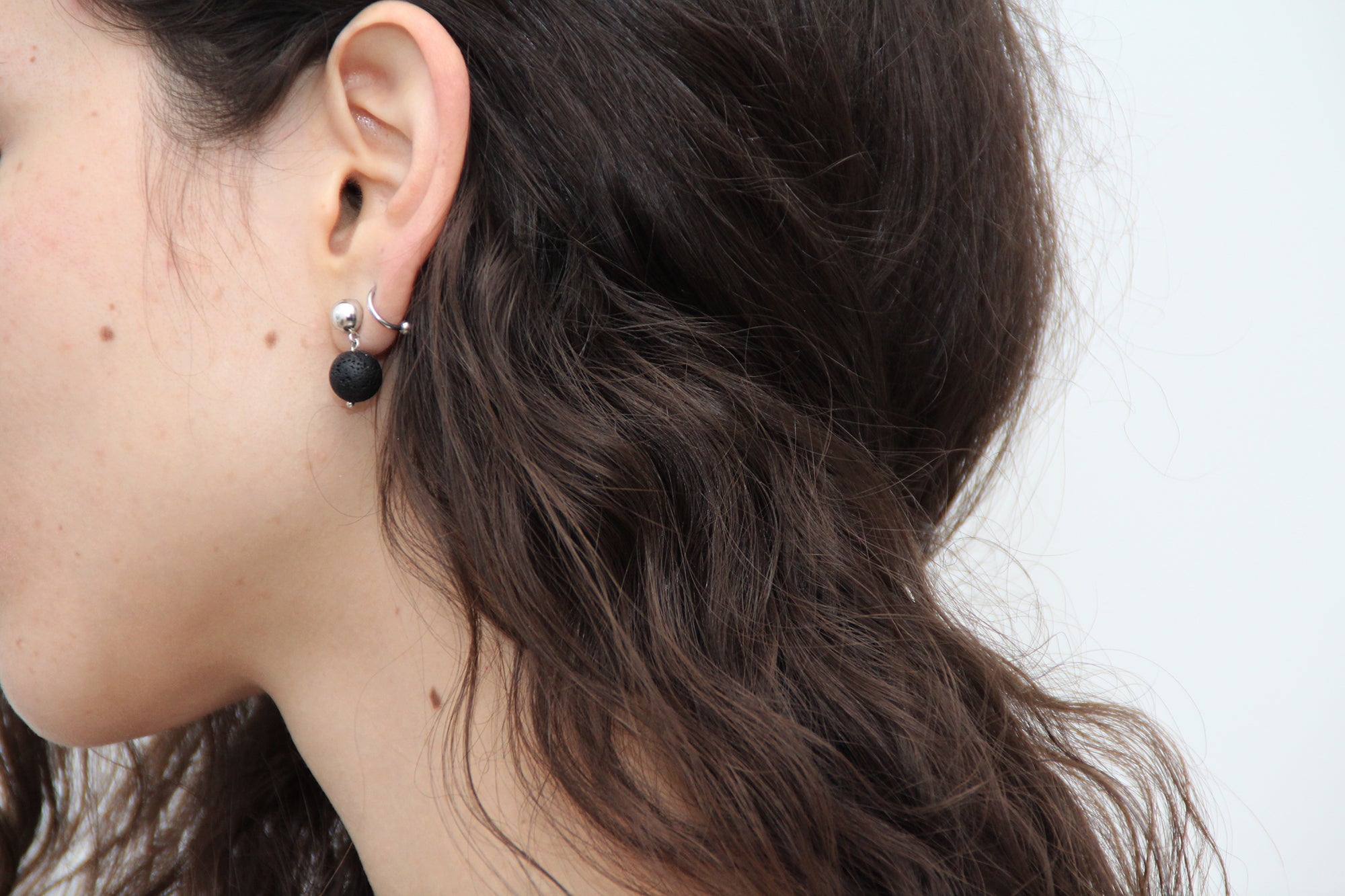 llayers jewelry silver marble lava stone earrings asteroid new york brooklyn