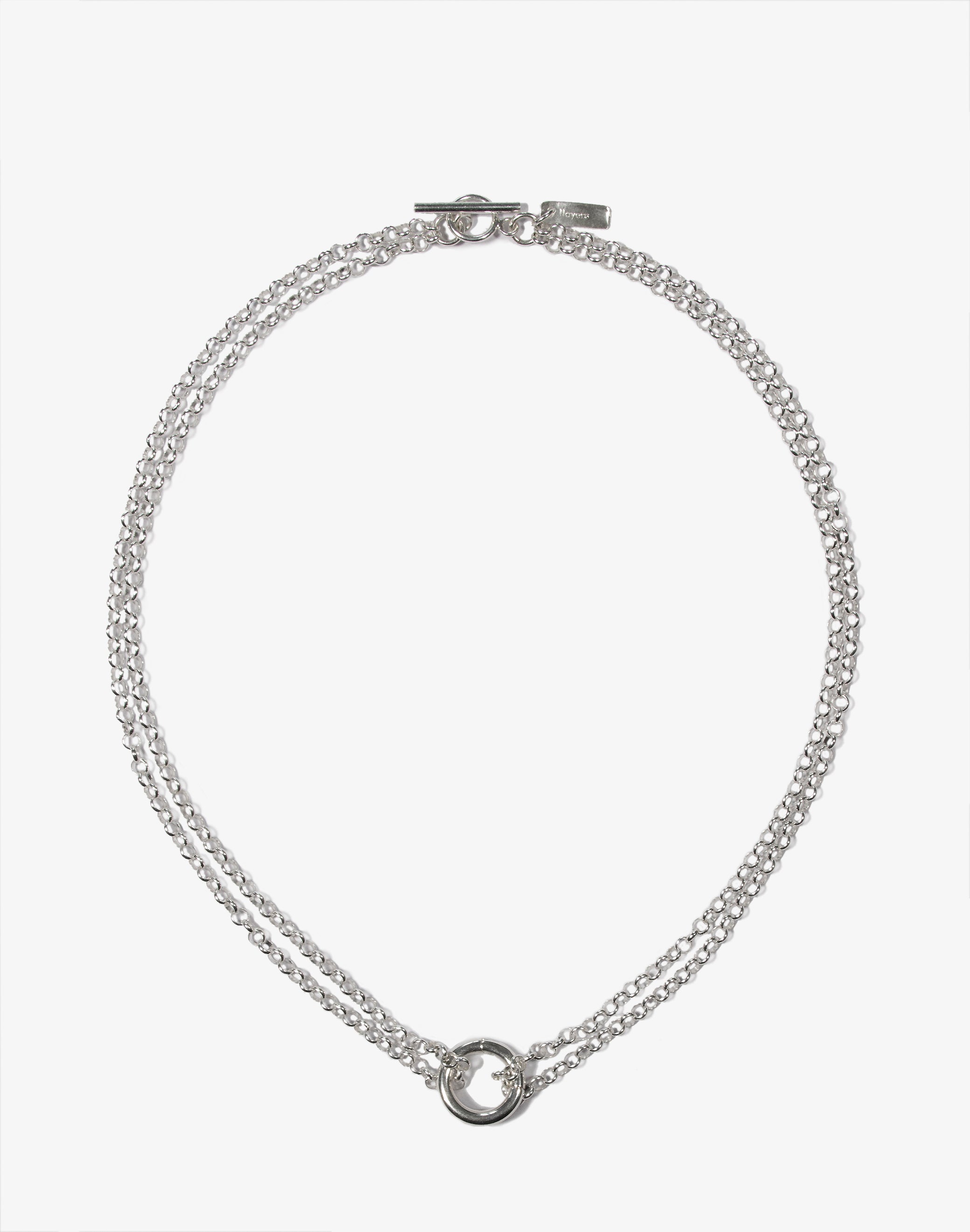 llayers jewelry unite Women silver chain rings choker necklace - Made In Brookyn New York 2