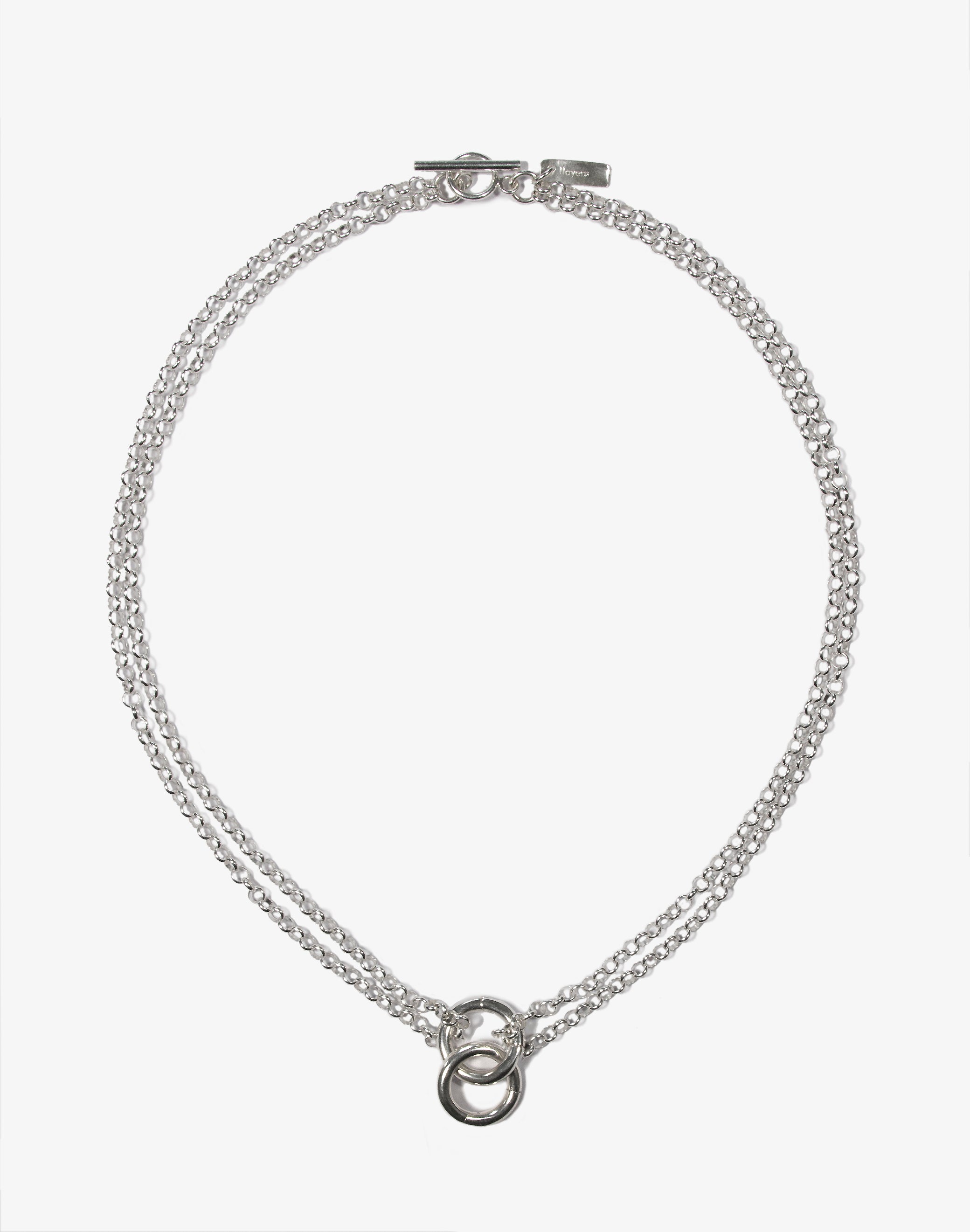 llayers jewelry unite unisex men silver chain rings choker necklace - Made In Brookyn New York 4