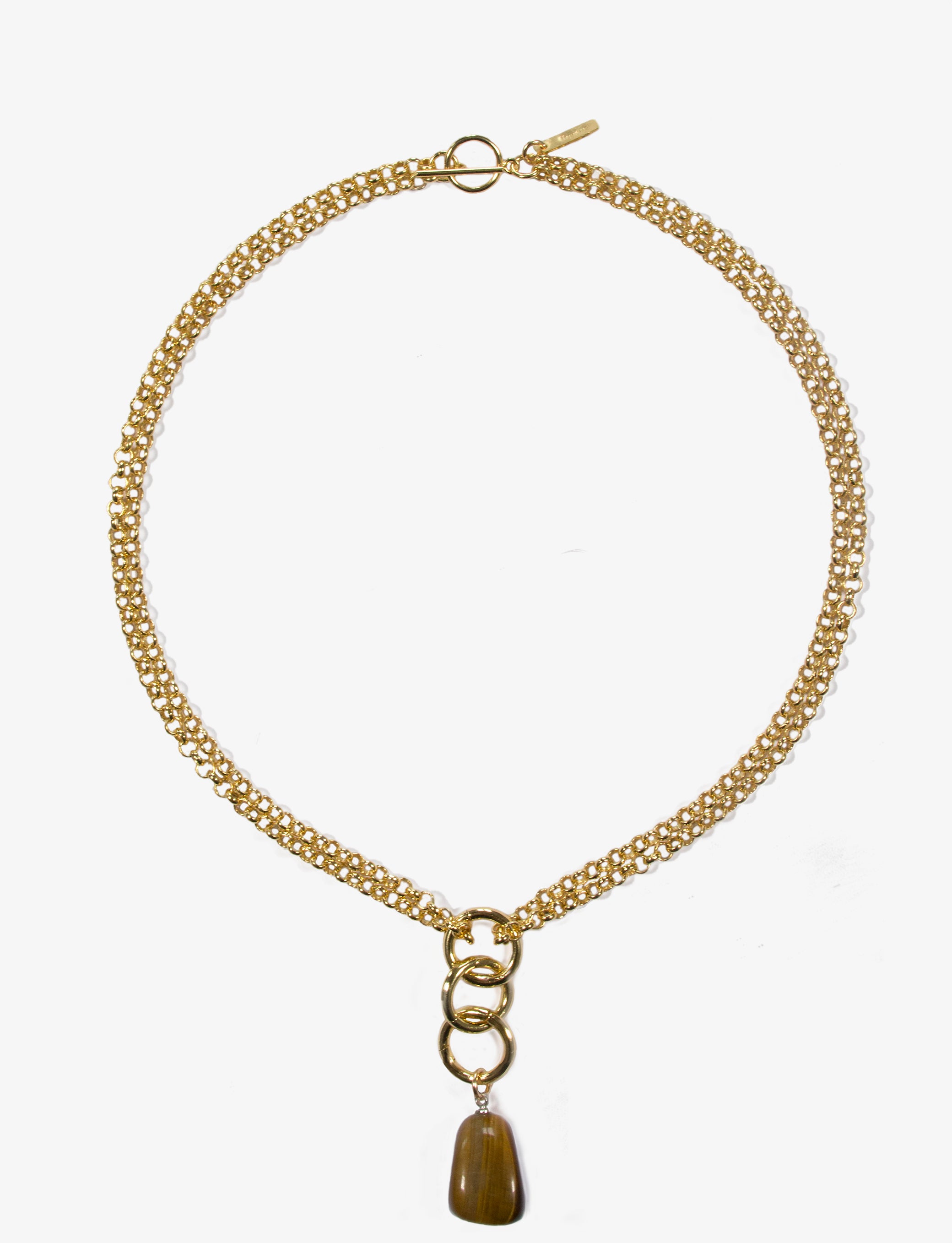 llayers jewelry Women gold chain stones choker necklace - Made In Brookyn New York 4