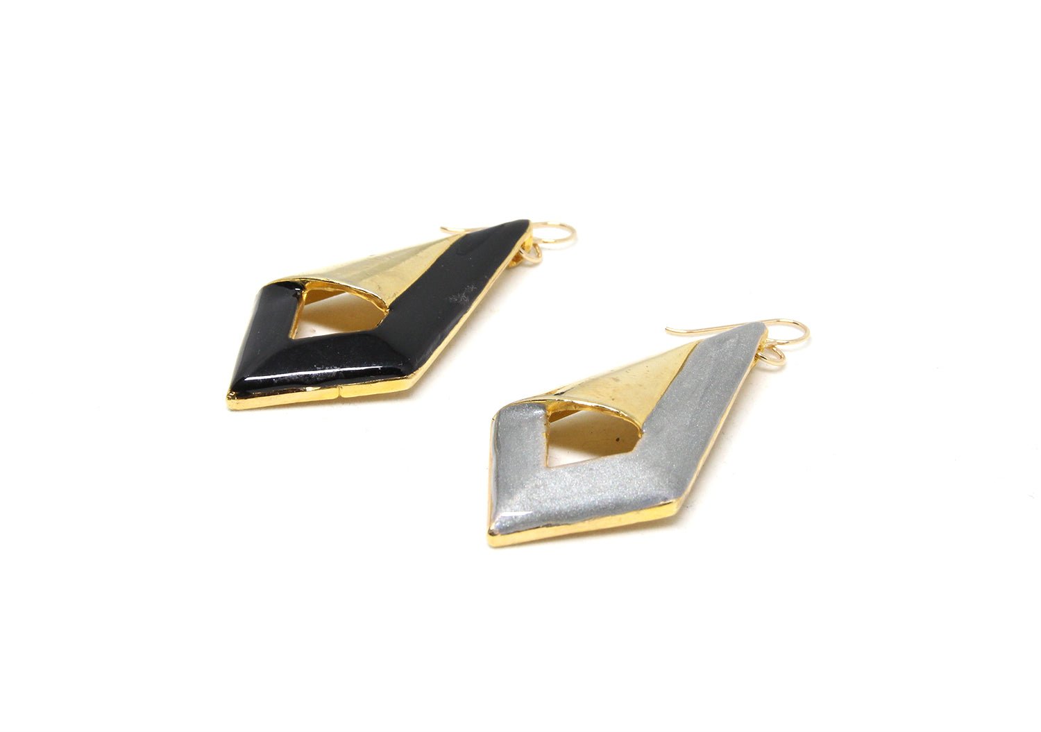 llayers jewelry upcycling gold black enamel earrings 009 brooklyn new york