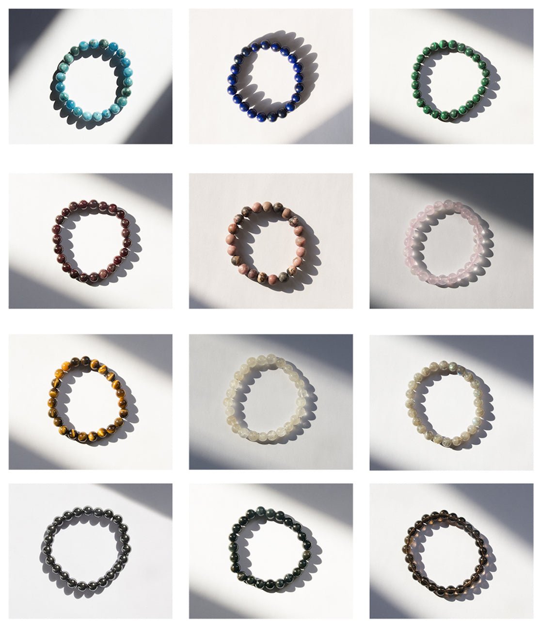 Crystals round beads stones bracelets in New York. Discover our big crystals stones collection.