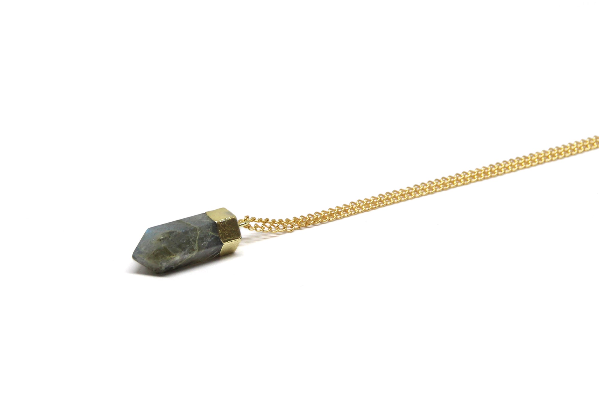 Labradorite pendant necklace gold filled chain. Charms and healing crystal  jewelry, made in Brooklyn New York by llayers.