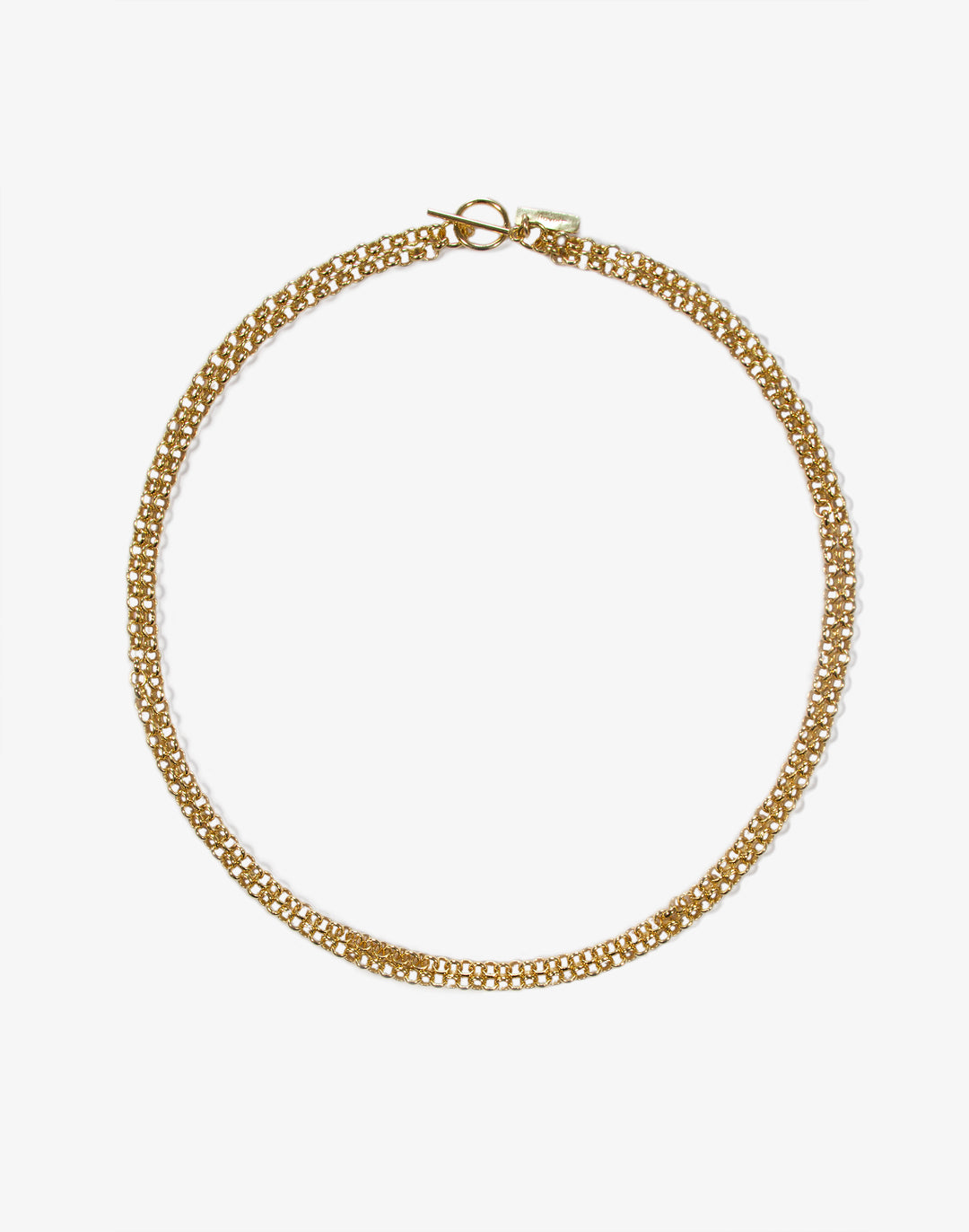 Refined Women jewelry unisex gold double chain chic cnecklace - Made In Brookyn New York