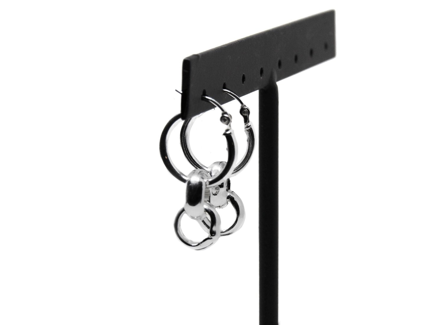 Silver hoop earrings infinity minimal jewelry. Minimalist timeless affordable jewelry handcrafted in New York by llayers.