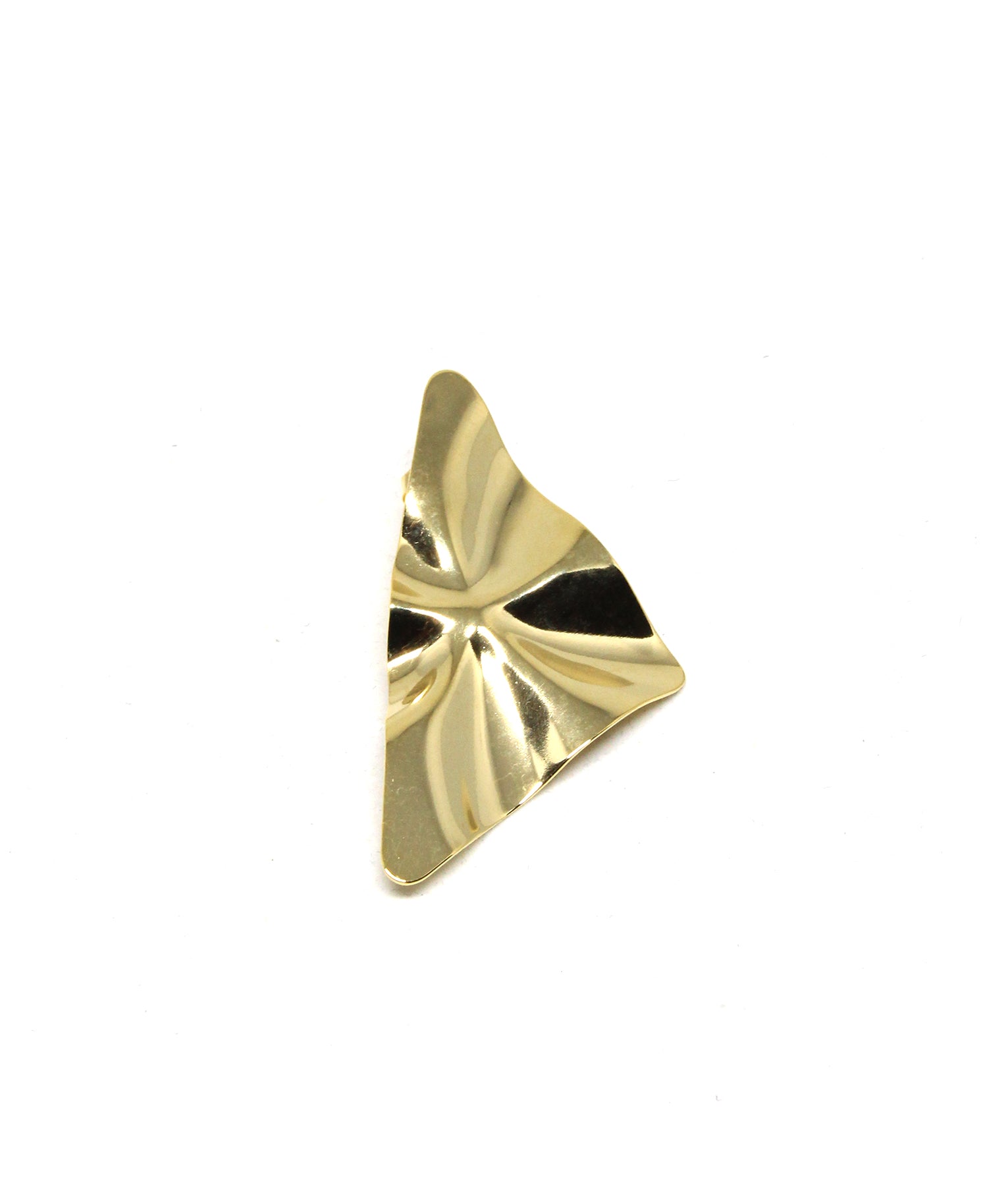 llayers jewelry gold wavy earring geometric textured new york