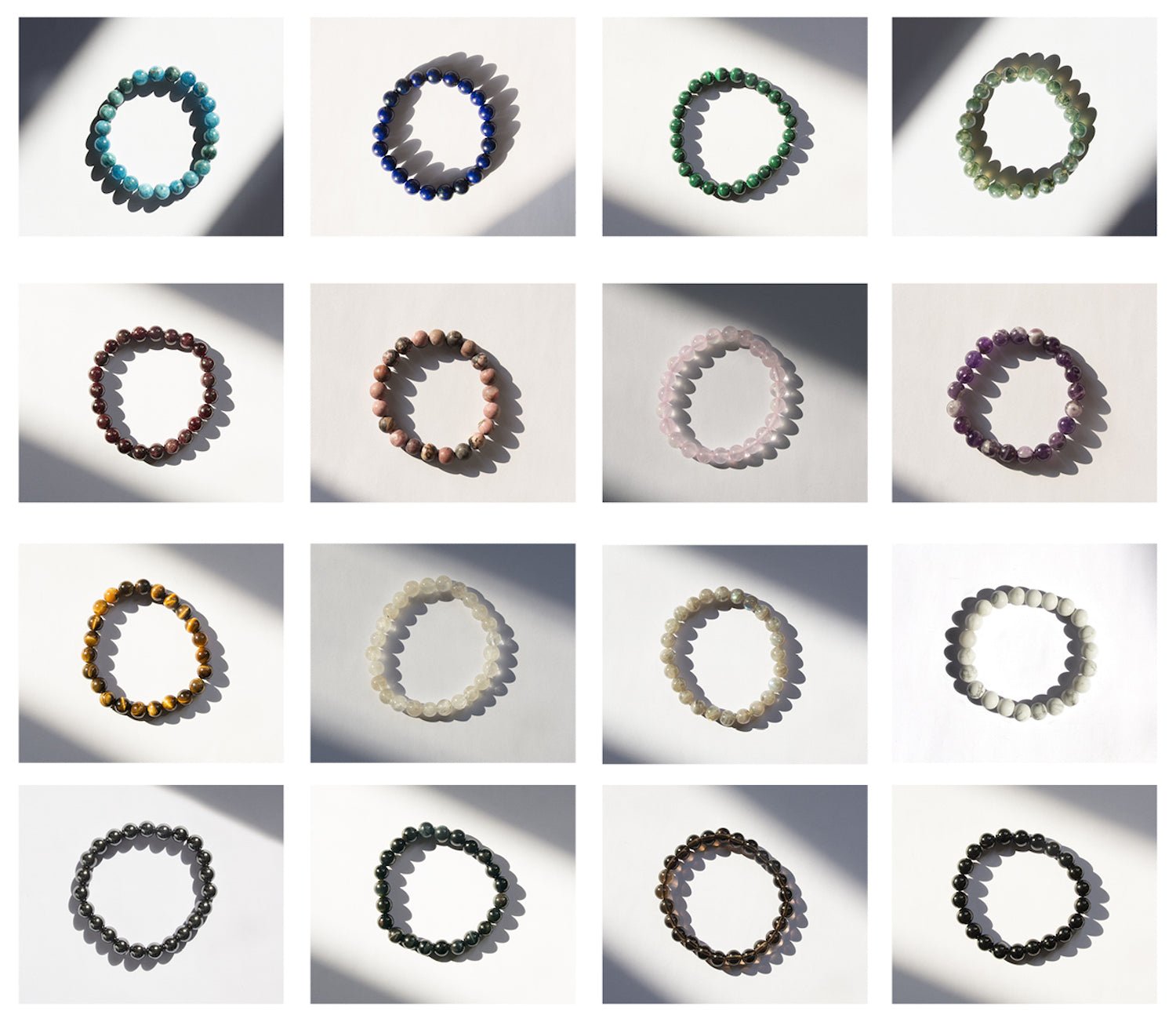 Crystals round beads stones bracelets in New York. Discover our big crystals stones collection.