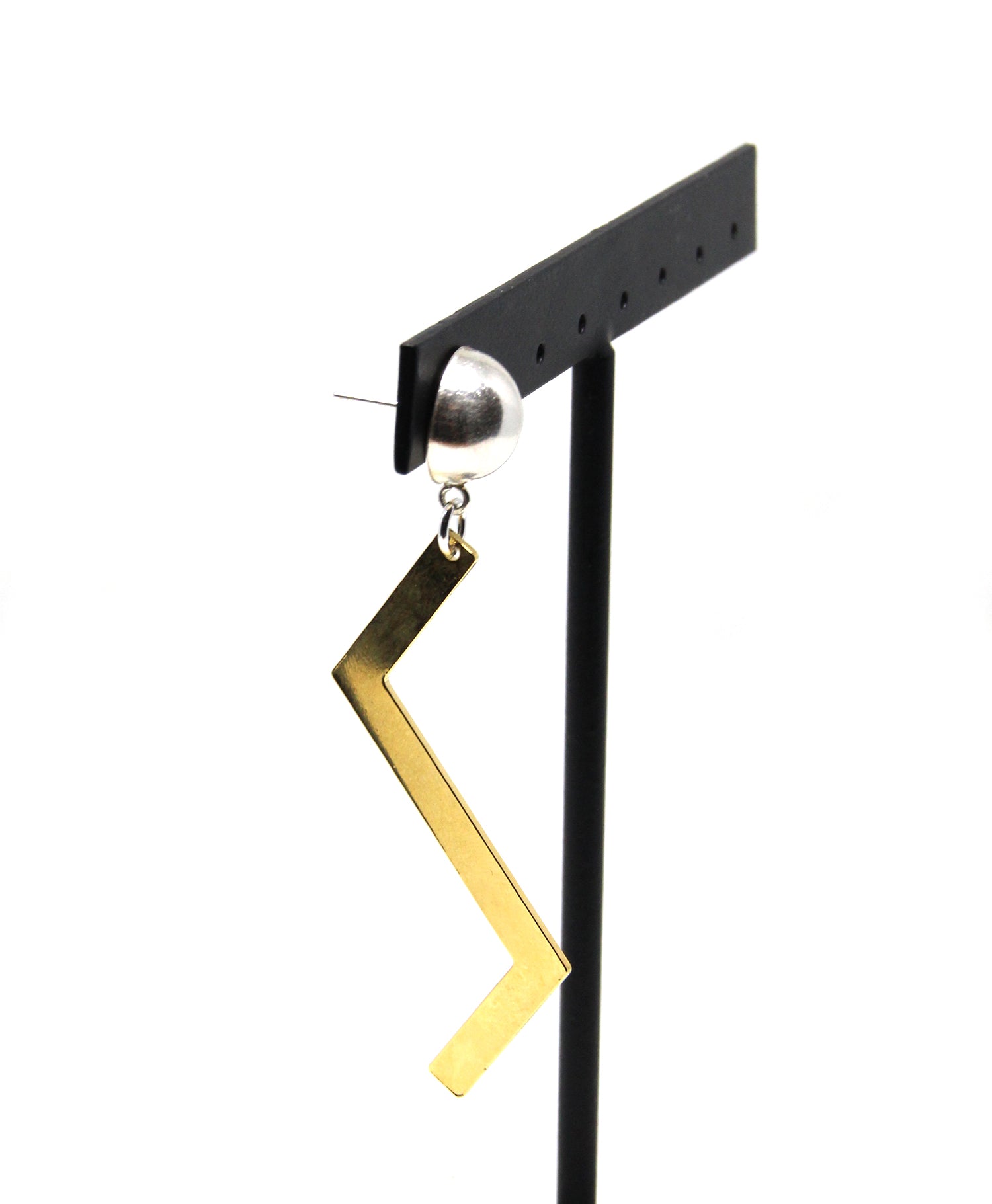 llayers jewelry gold earrings dangly geometric textured