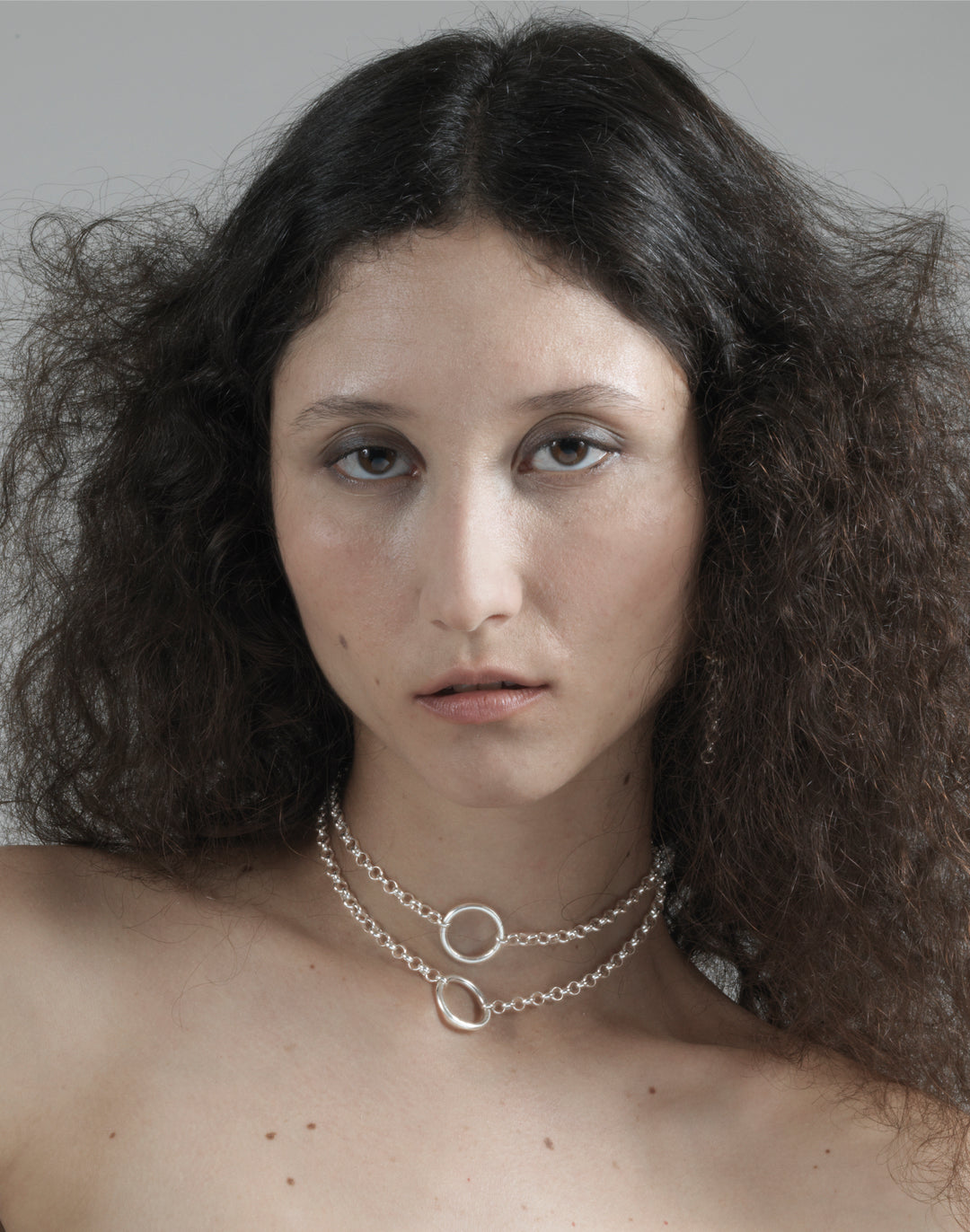 llayers Handmade silver chain choker necklace - Made In Brookyn New York