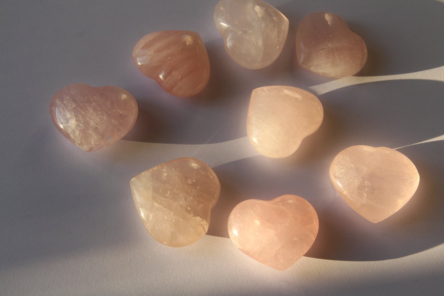 pink rose quartz crystal heart healing stone wellness by llayers in Brooklyn New York