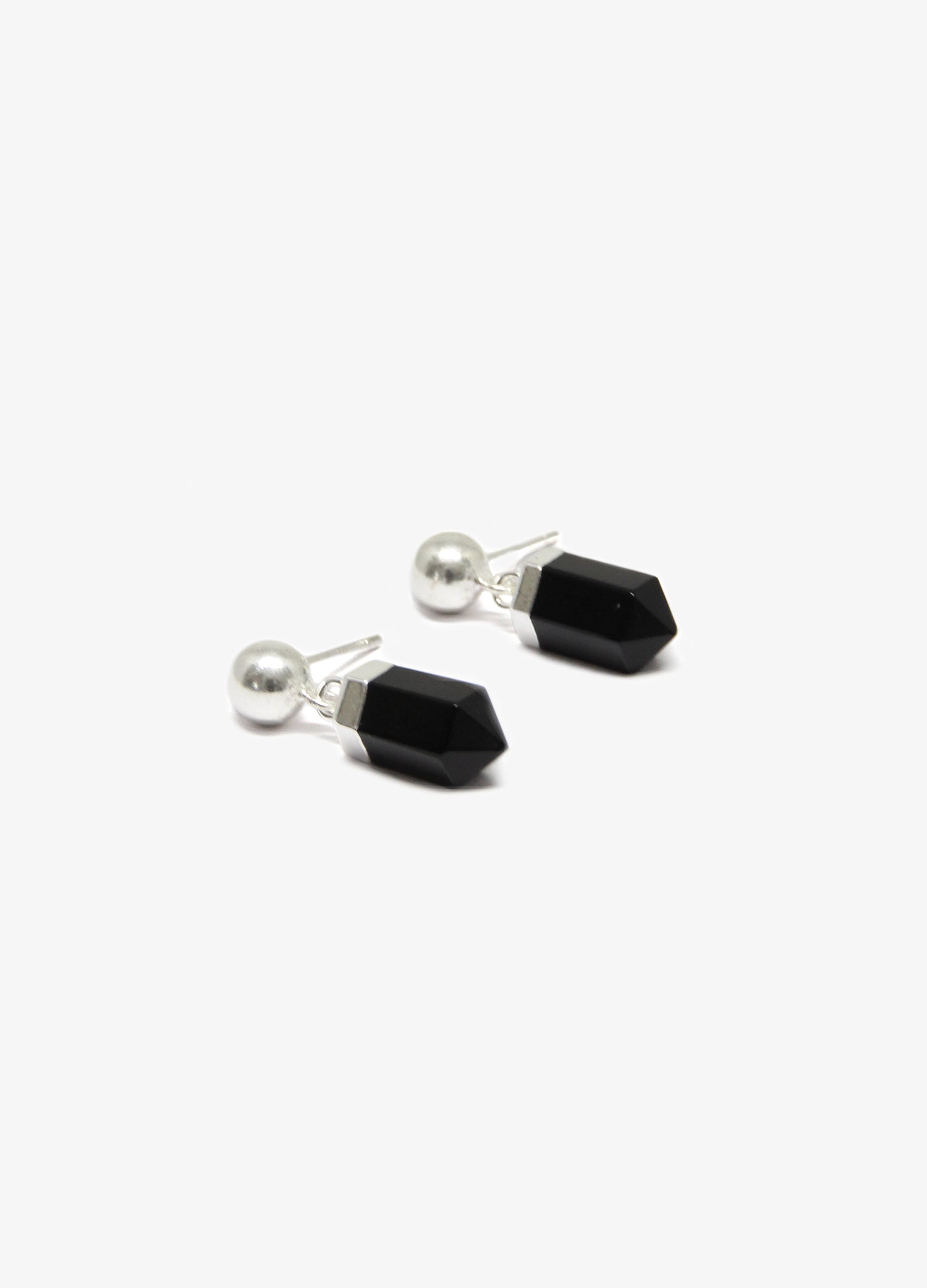 llayers jewelry black agate onyx silver earrings brooklyn new york