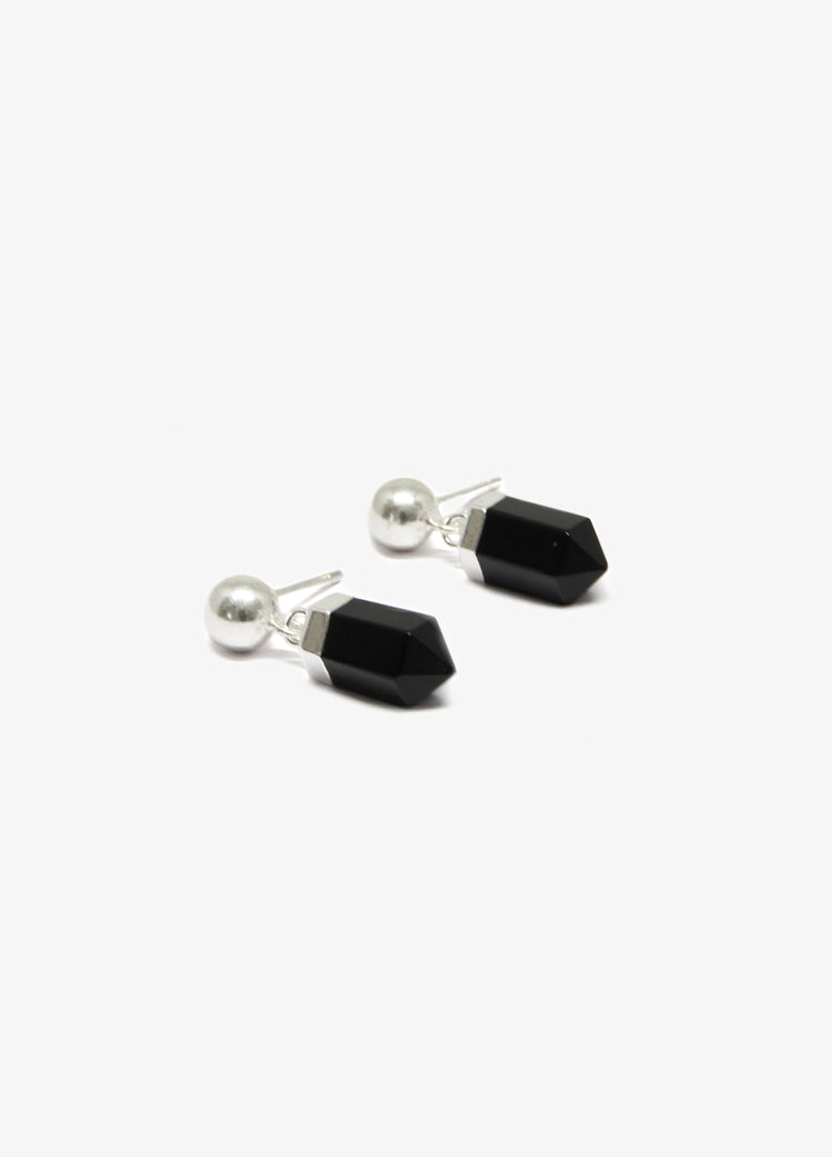 llayers jewelry black agate onyx silver earrings brooklyn new york