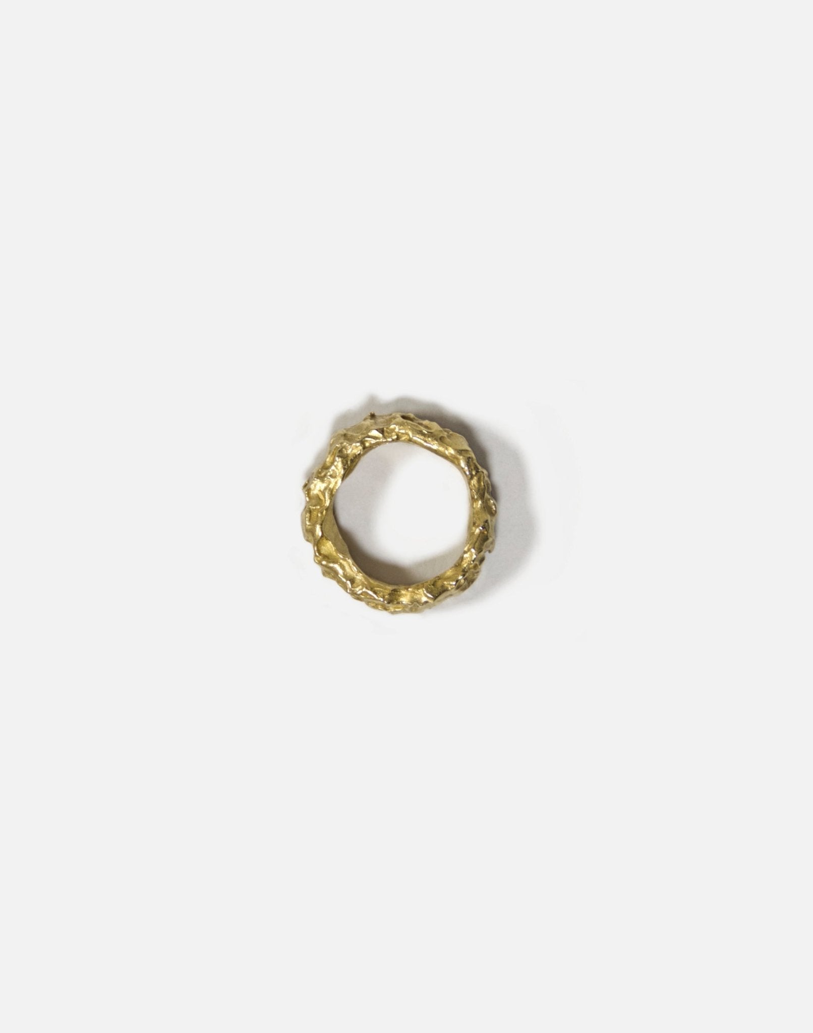 Brass textured ring band. Modern minimalist jewelry made in Brooklyn New York by llayers.