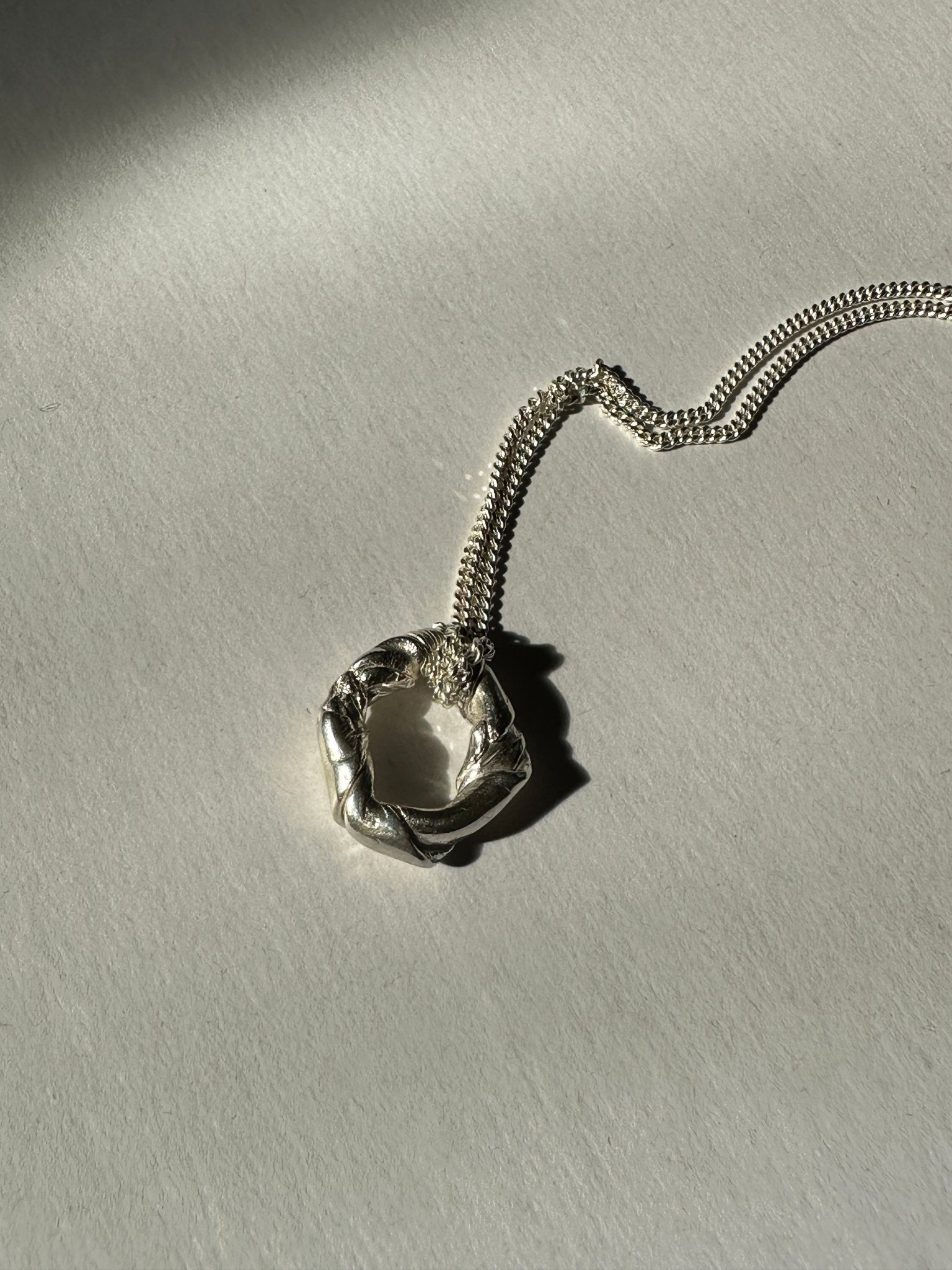 Chic Sterling silver pendant necklace. Jewelry made in Brooklyn New York by designer llayers.