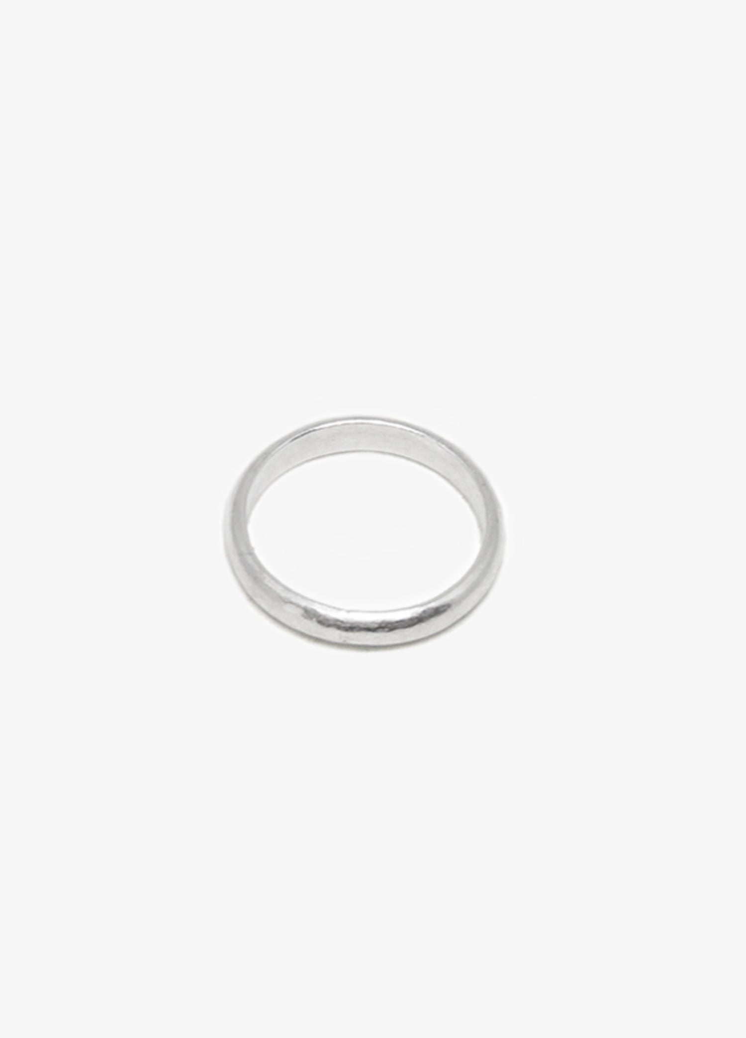 Men's Sterling Silver round ring. Minimalist engagement rings in Brooklyn New York by designer llayers.