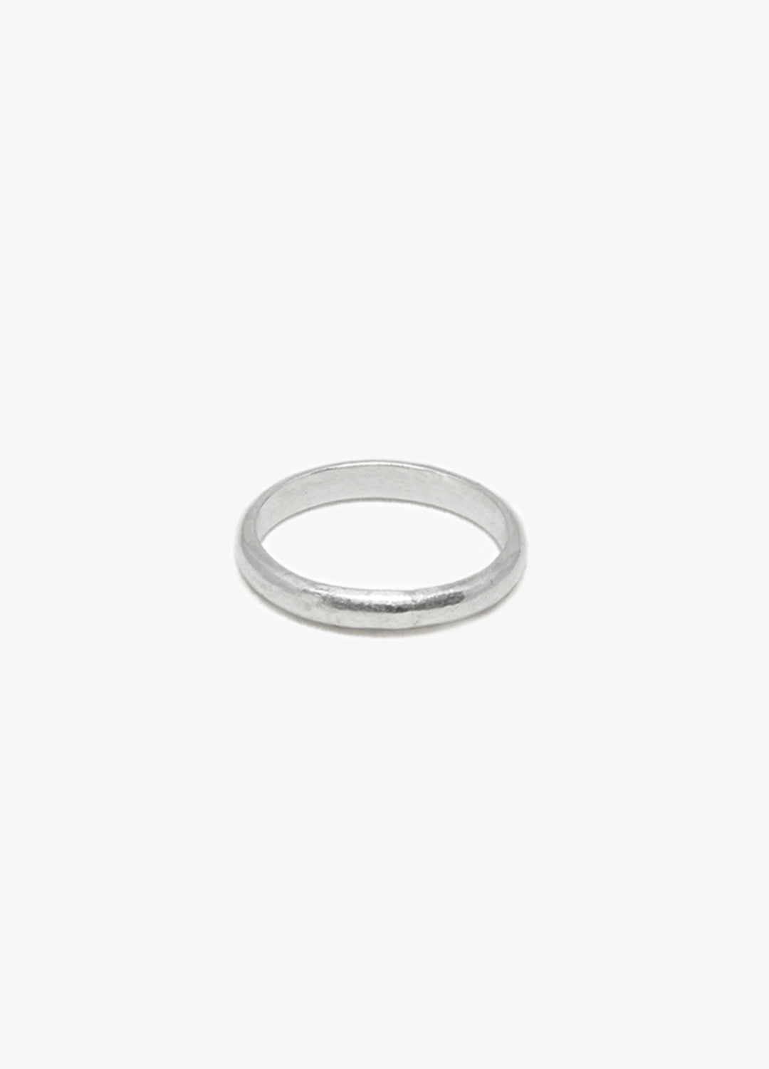 Engagement  Sterling Silver half round ring. Minimalist engagement rings in Brooklyn New York by designer llayers.
