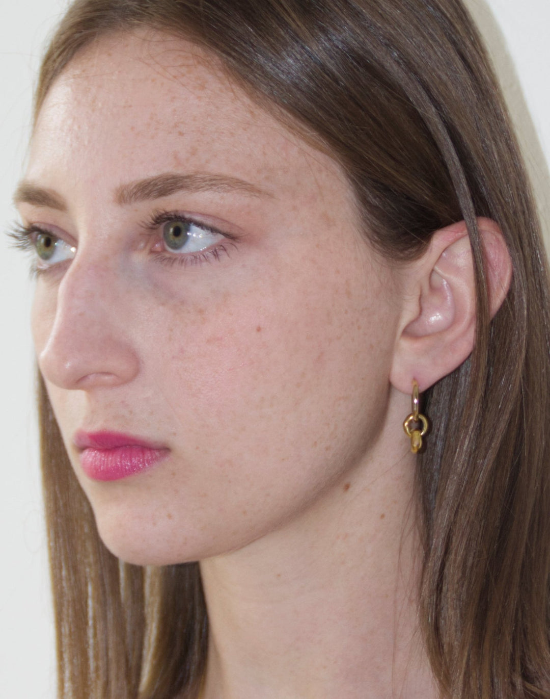 gold hoop earrings minimal infinity in brooklyn new york llayers