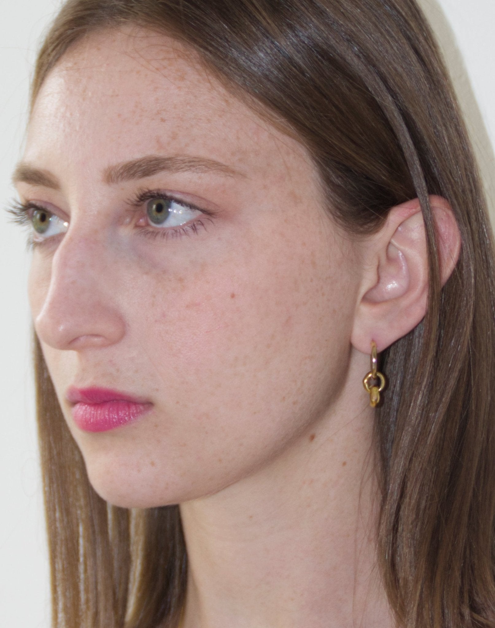 gold hoop earrings minimal infinity in brooklyn new york llayers