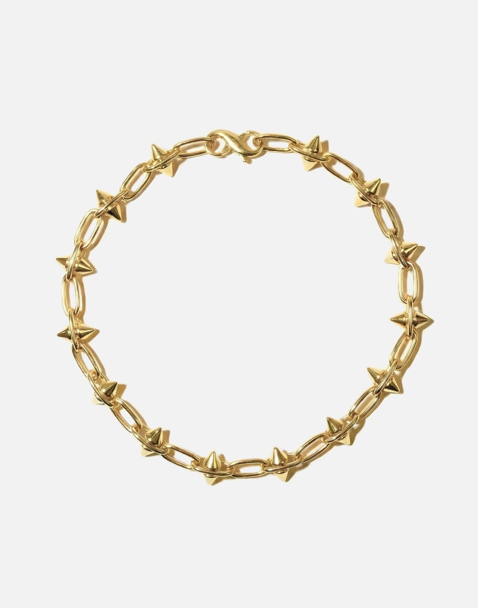Gold spike chain necklace men's women's New York