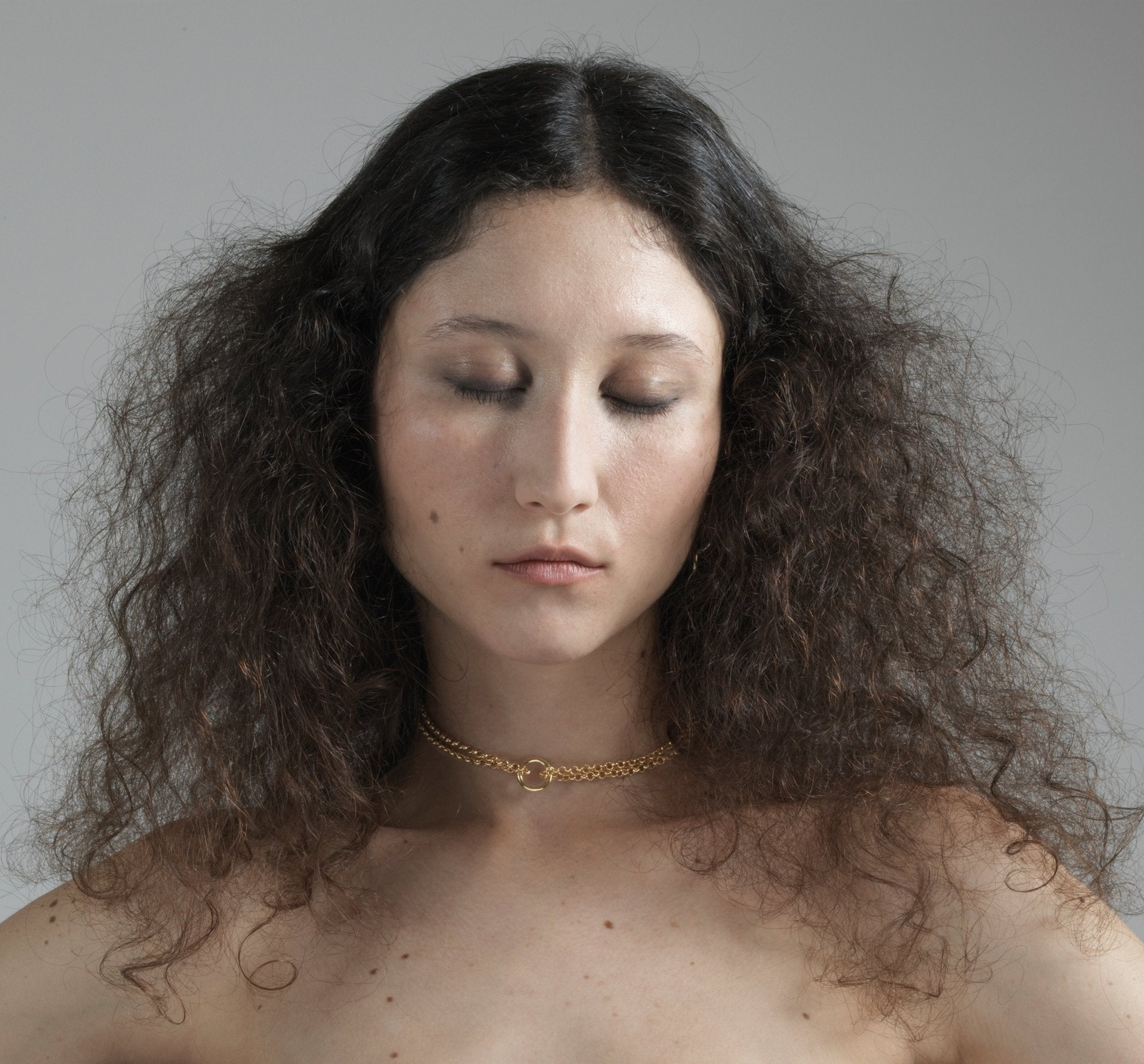 Refined gold chain necklace with loop. Best minimal affordable jewelry handcrafted in New York by llayers.