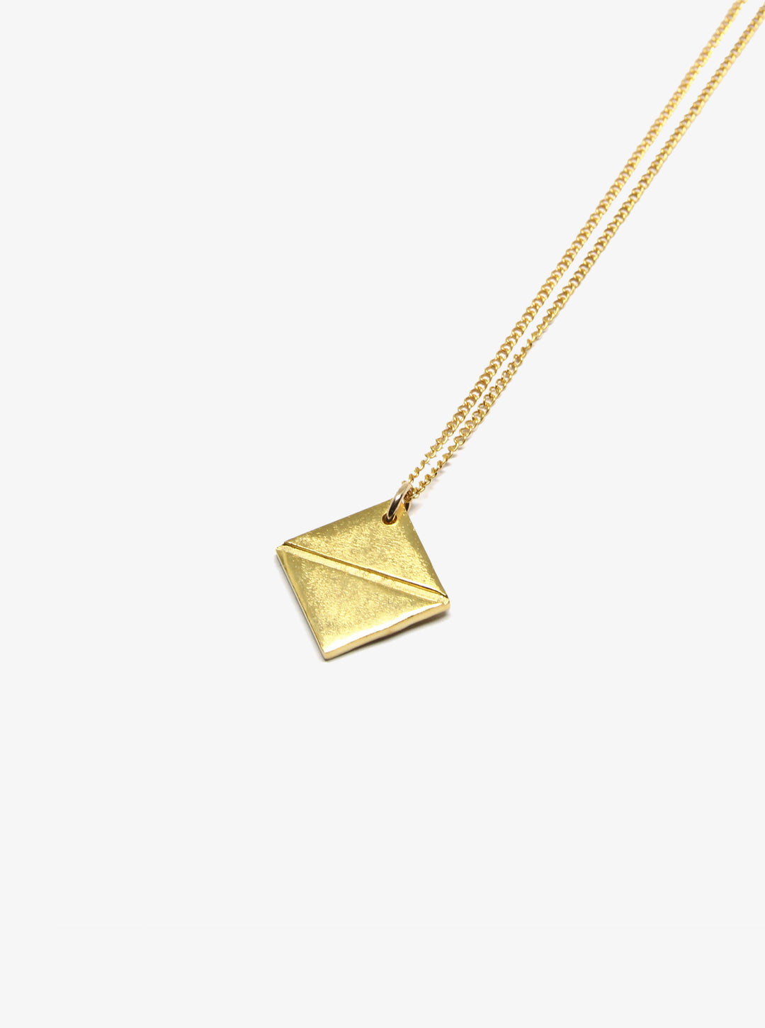 Gold talisman pendant necklace synthesis new york brooklyn by unisex minimalist jewelry designer llayers