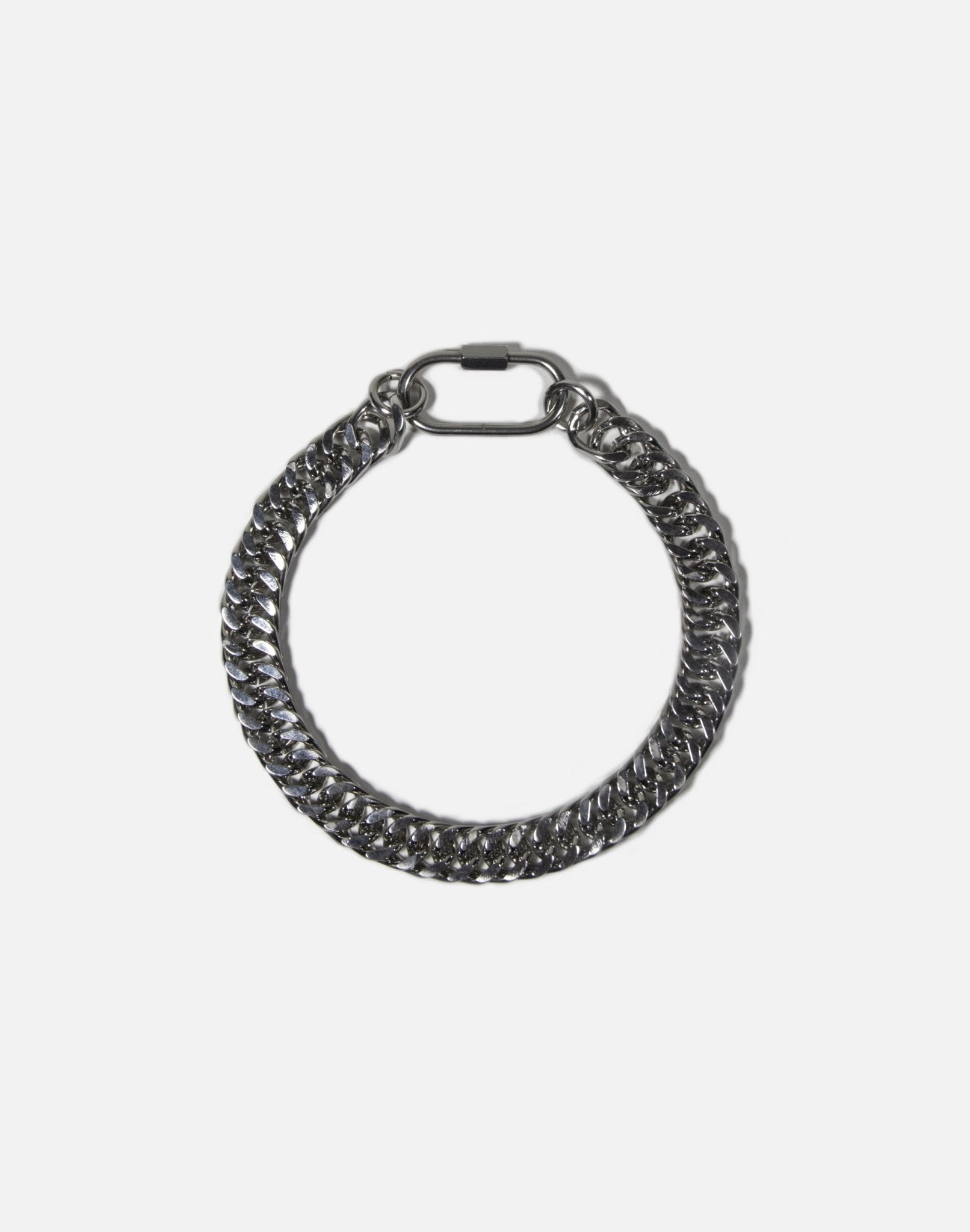 Men Silver curb chain bracelet in stainless steel unisex jewelry handmade New York Brooklyn by llayers