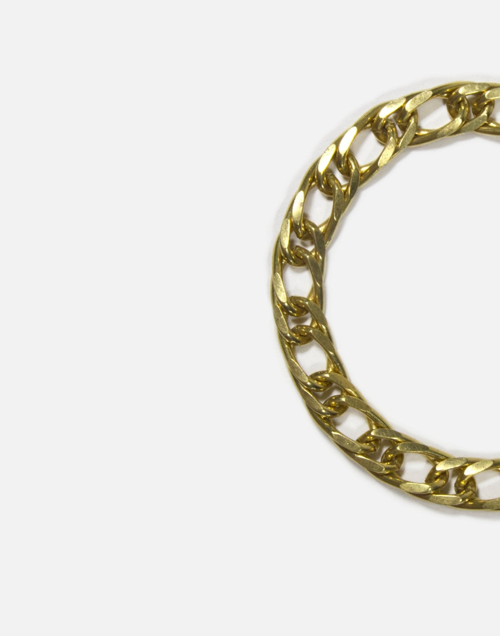 Men gold link double chain figaro necklace brass for men and women made in Brooklyn New York by llayers