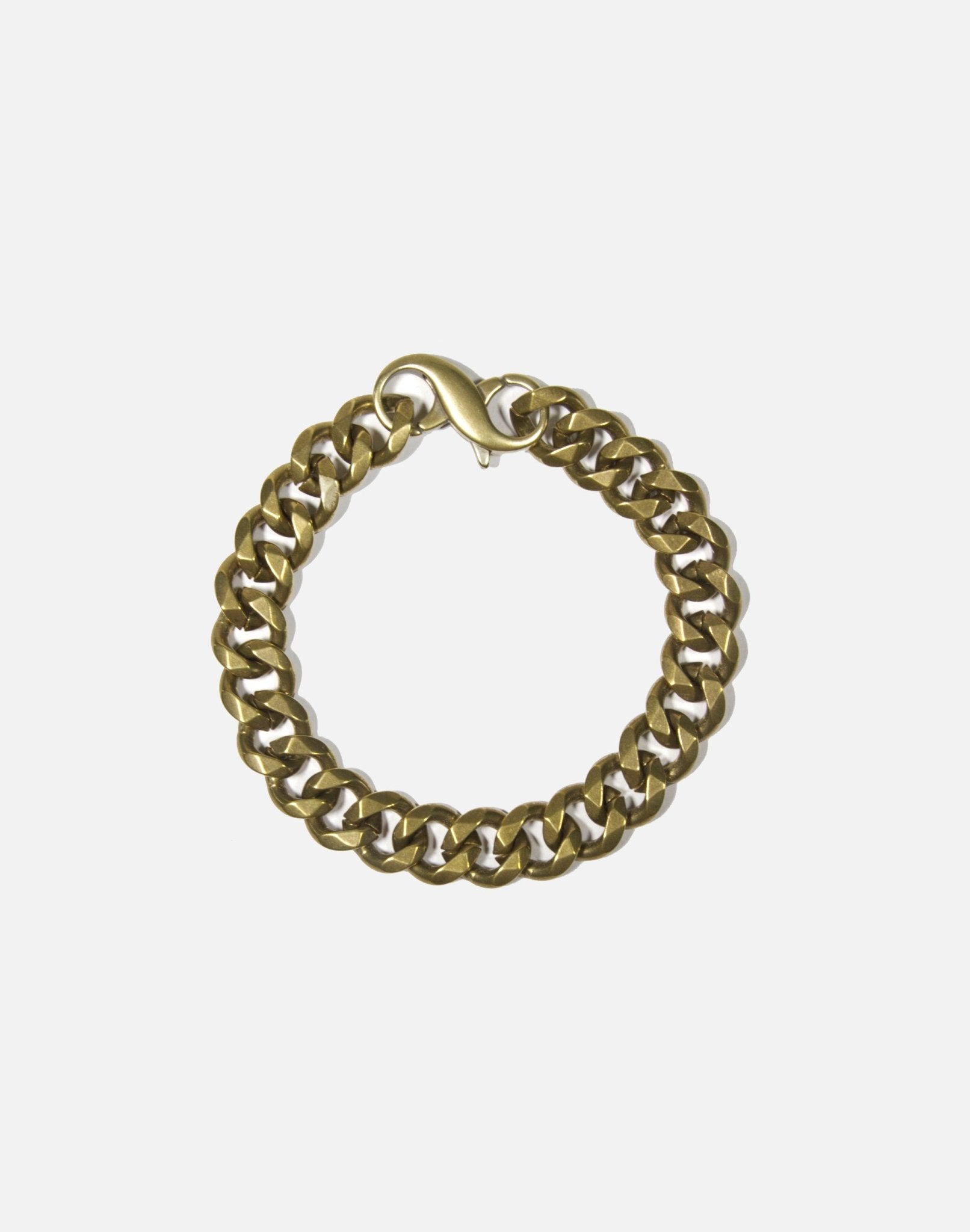 Men curb chain bracelet brass unisex jewelry handmade New York Brooklyn by llayers 