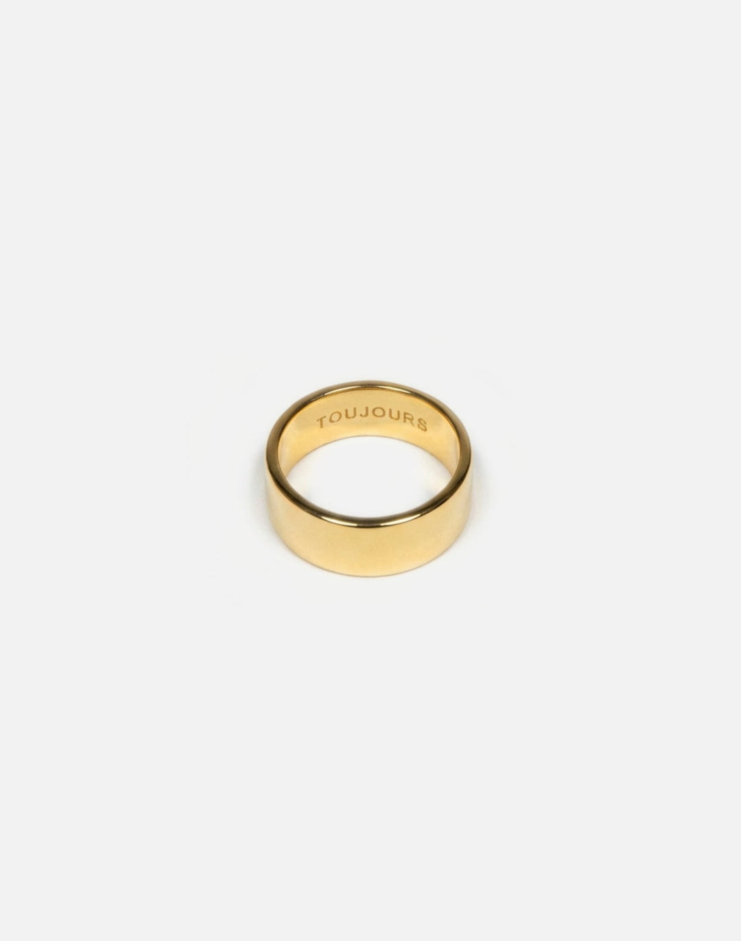 Gold engraved ring band. Modern minimalist jewelry men's and women's made in Brooklyn New York by llayers.