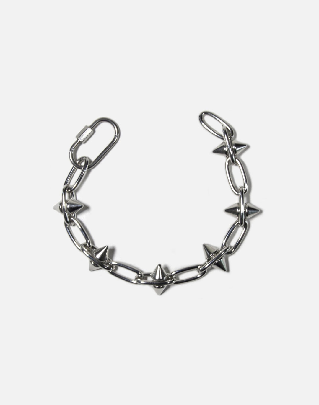 Men women silver spike chain bracelet. Jewelry made in Brooklyn New York by llayers.