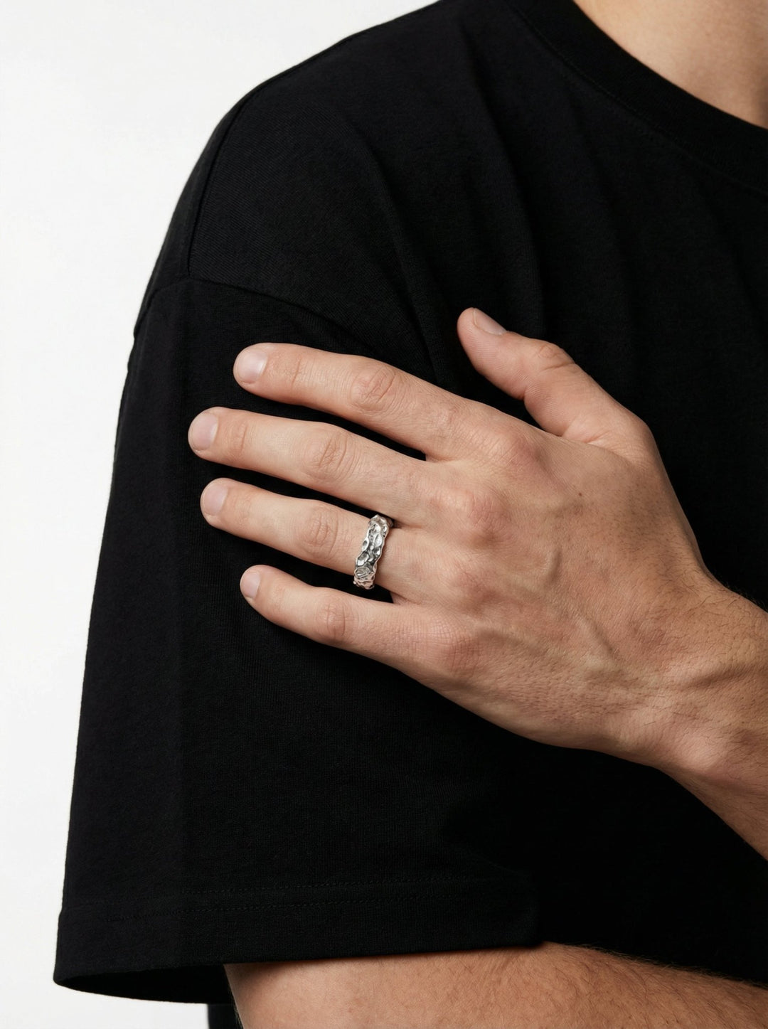 Men's silver jewelry in Brooklyn New York by llayers. Minimalist men's rings.
