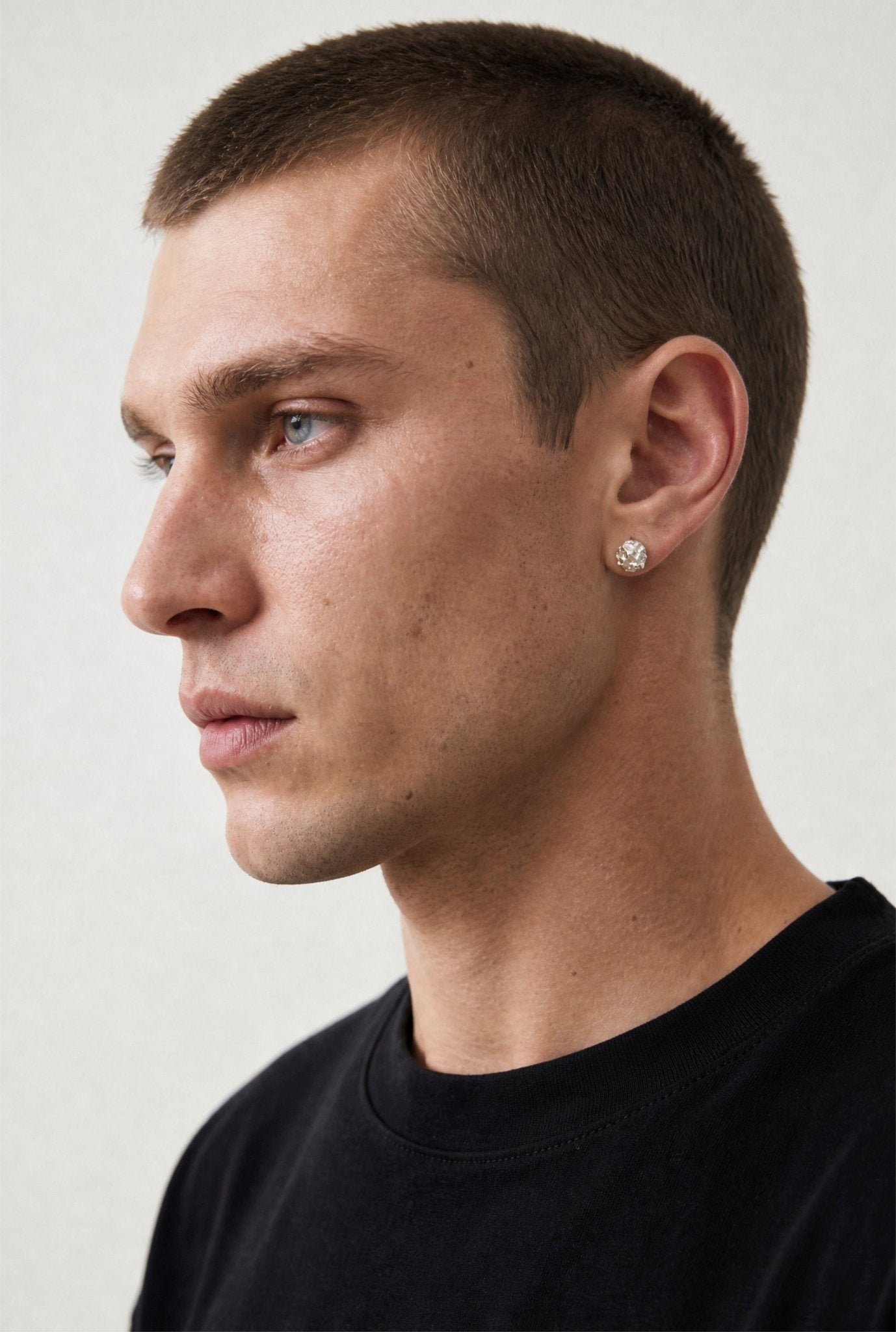 men's silver drusy studs earrings made in new york drusy by llayers