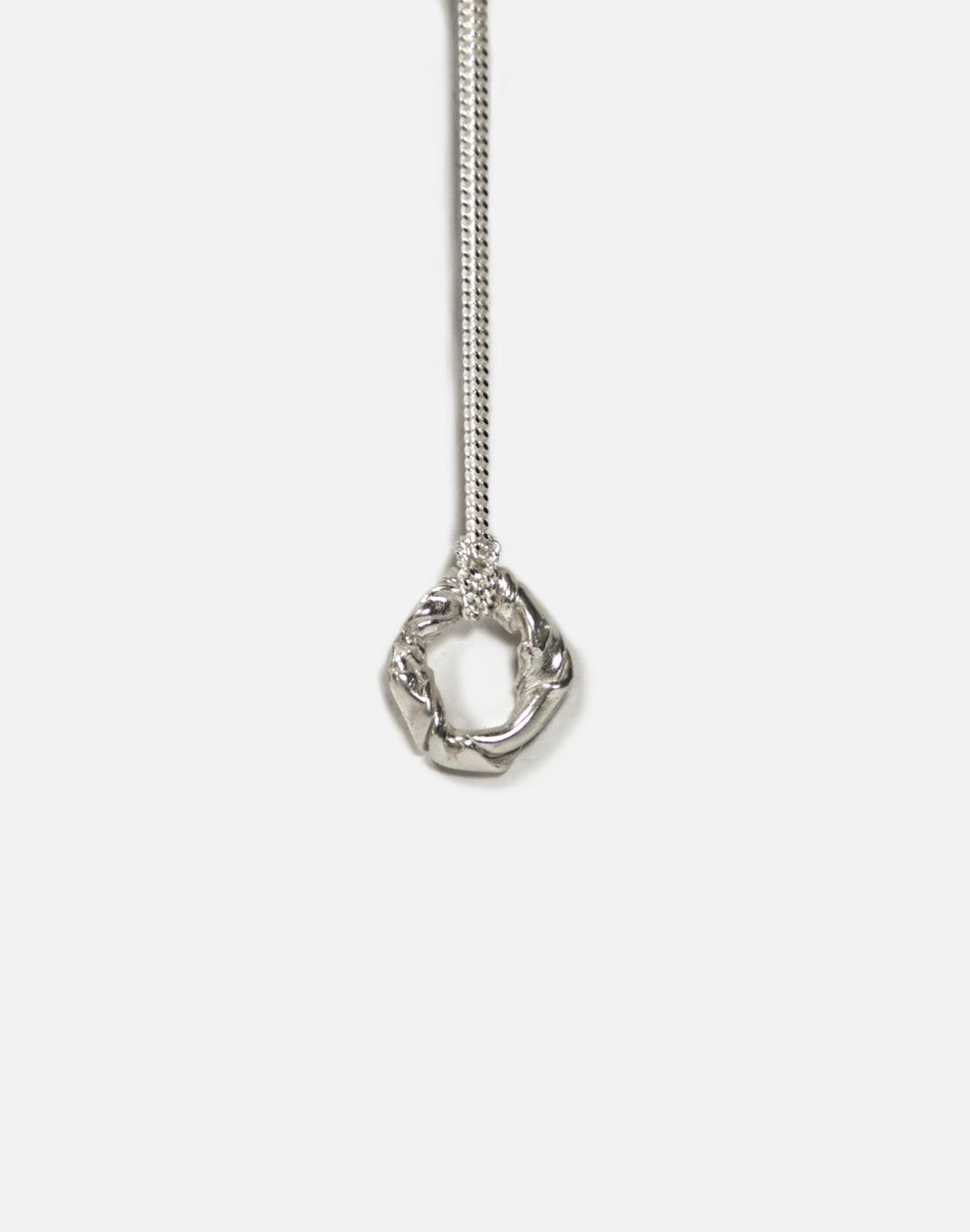 Men's Sterling silver minimalist pendant necklace. Jewelry made in Brooklyn New York by designer llayers.