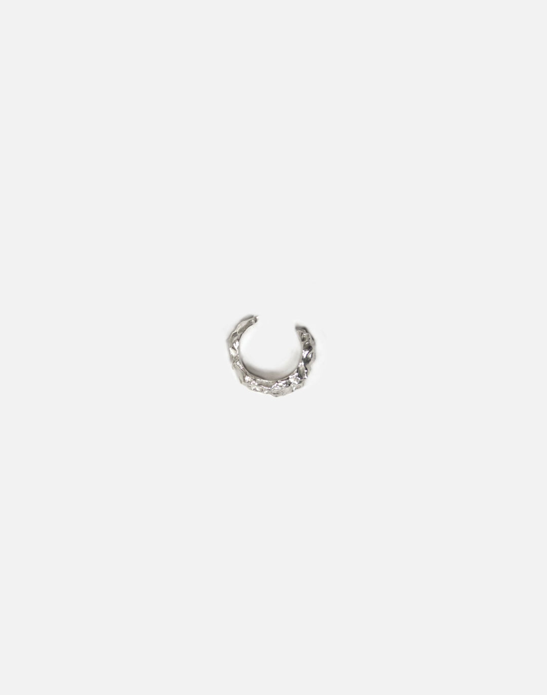Modern sterling silver textured ear cuff. Emerging designer. Minimalist jewelry made in Brooklyn New York by llayers.