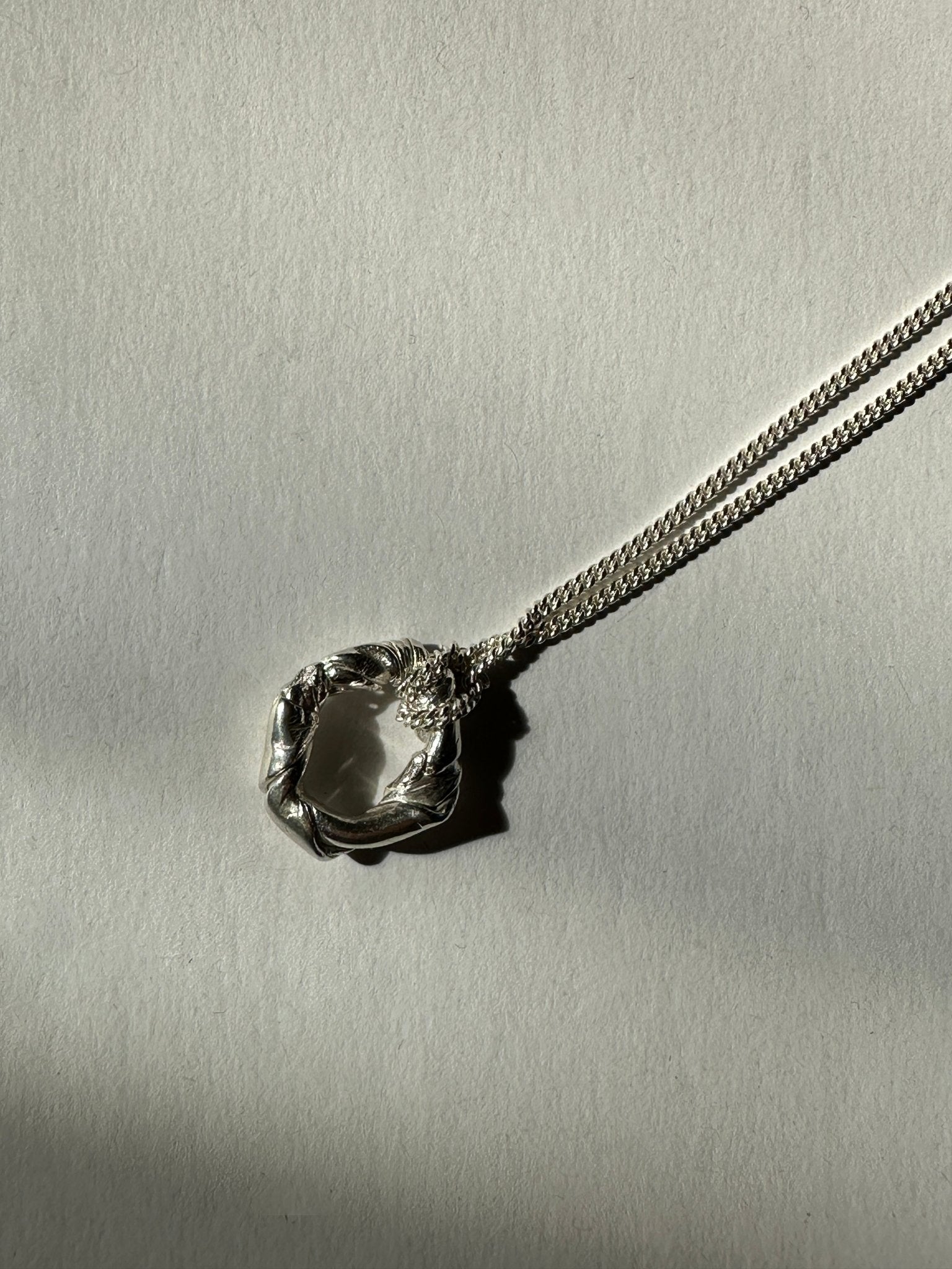Modern Sterling silver pendant necklace. Jewelry made in Brooklyn New York by designer llayers.