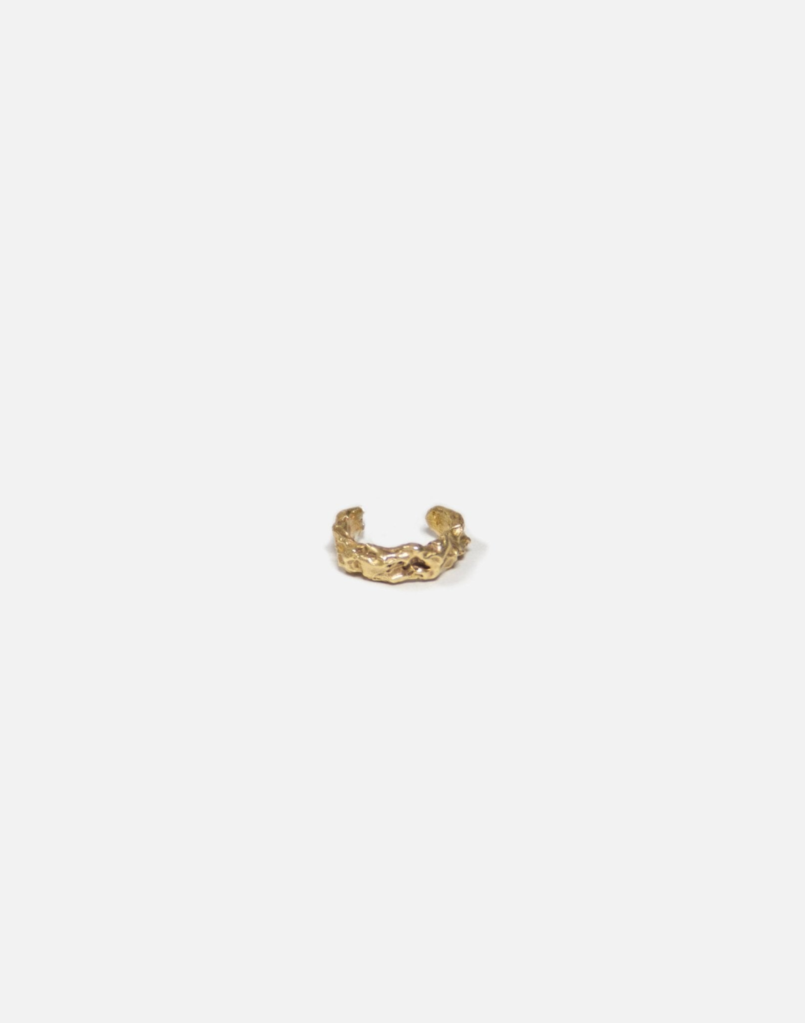 Refined Gold textured ear cuff. Emerging designer. Best minimalist jewelry made in Brooklyn New York by llayers.