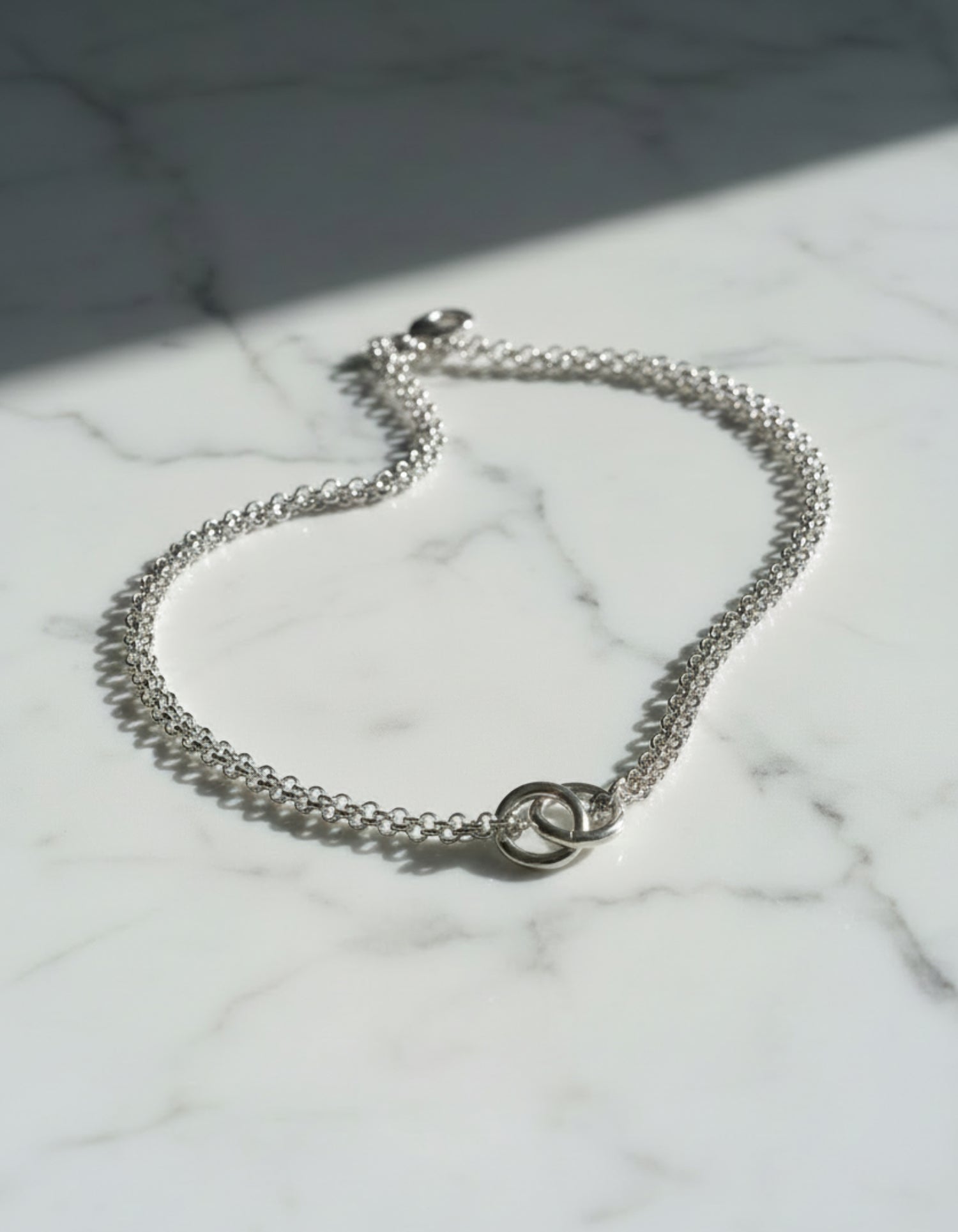 Sterling silver necklace chain. Best minimalist affordable jewelry handcrafted In Brooklyn New York by llayers.