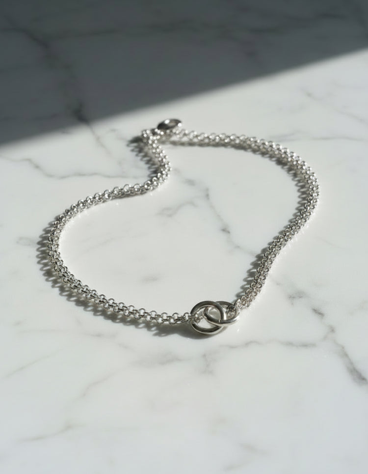 Sterling silver necklace chain. Best minimalist affordable jewelry handcrafted In Brooklyn New York by llayers.