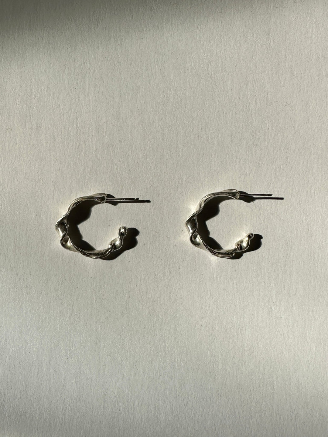 Refined Sterling silver hoop earrings. Women best jewelry made in Brooklyn New York by llayers.