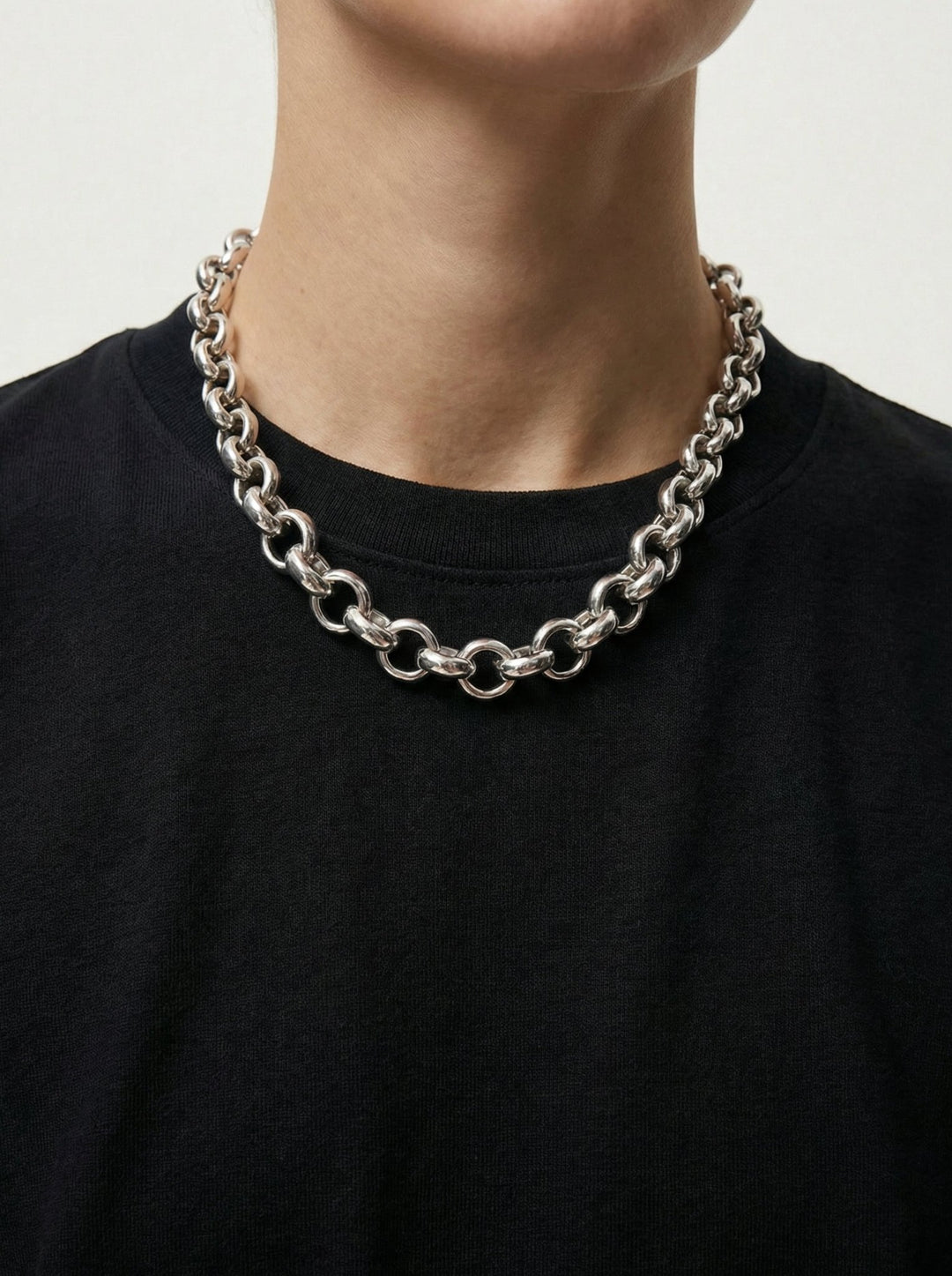 Chain necklace infinity stainless steel jewelry made in Brooklyn New York by llayers