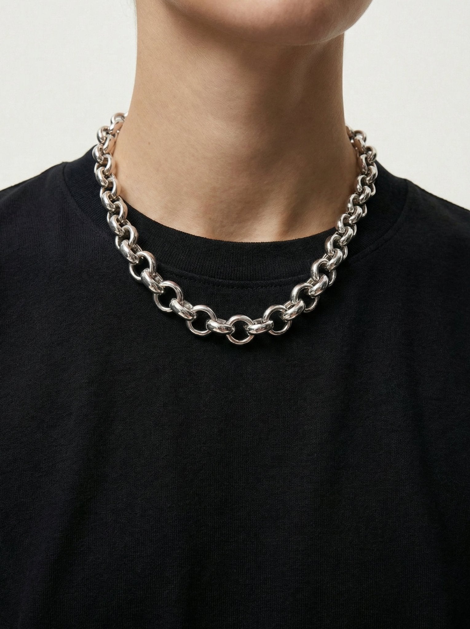 Chain necklace infinity stainless steel jewelry made in Brooklyn New York by llayers