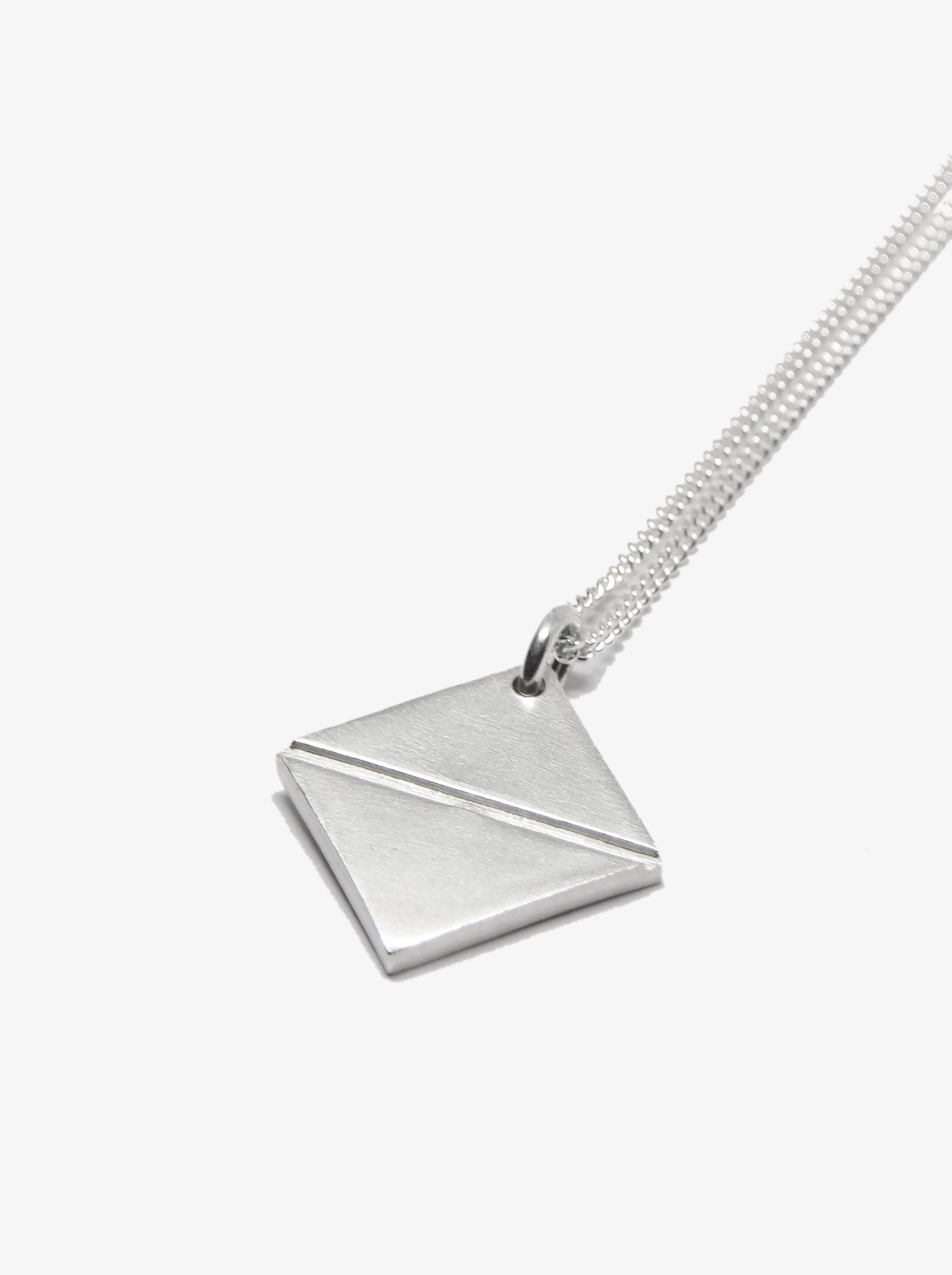 Silver triangle pendant on sale