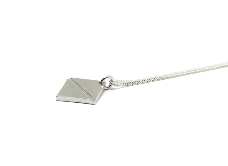 Silver talisman pendant necklace synthesis new york brooklyn by unisex minimalist jewelry designer llayers