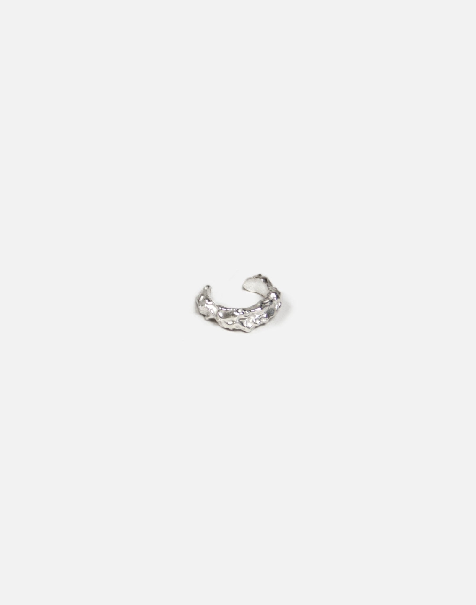 Sterling silver textured ear cuff. Emerging designer. Minimalist jewelry made in Brooklyn New York by llayers.