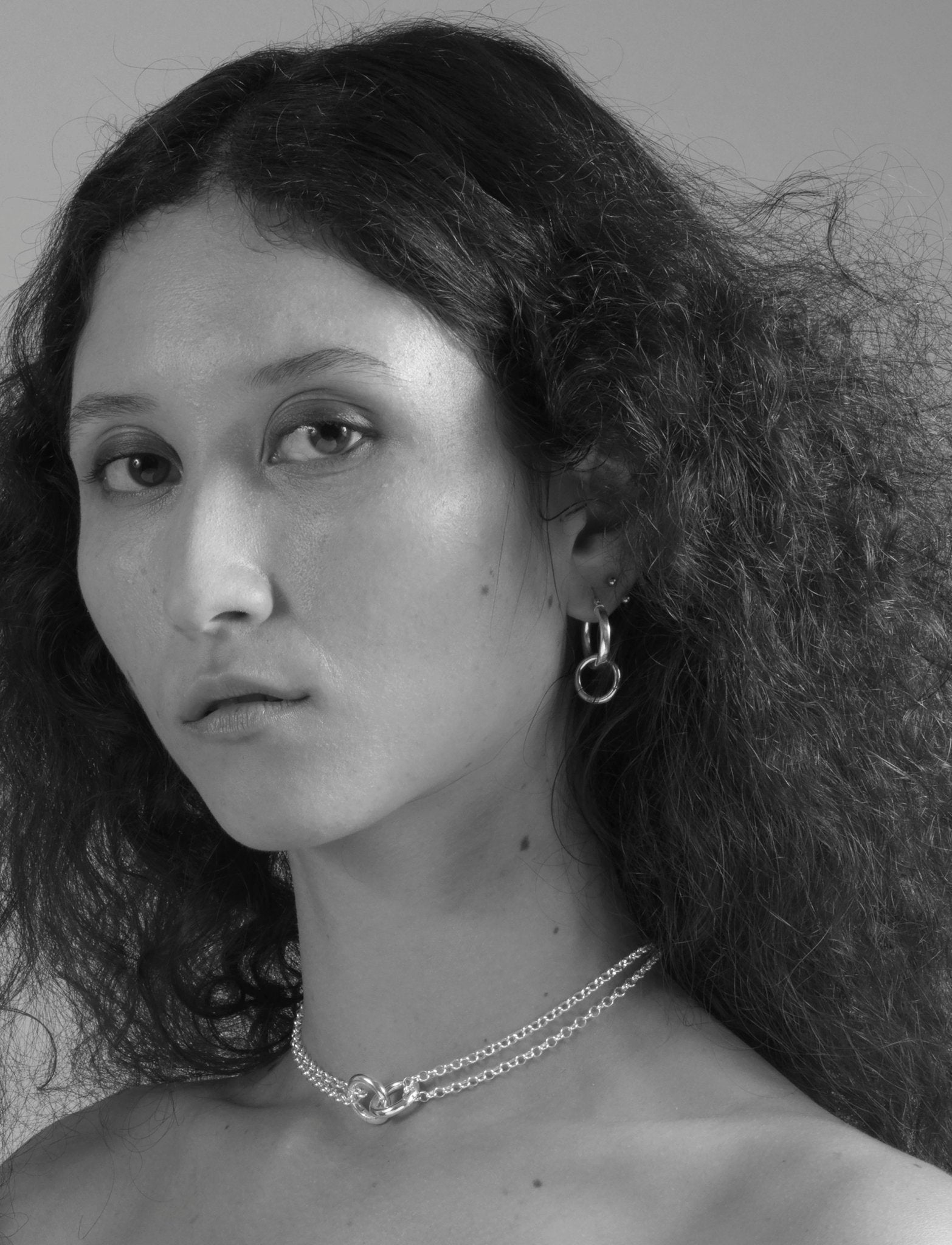 Sterling silver chain choker. Best minimalist affordable jewelry handcrafted In Brooklyn New York by llayers.