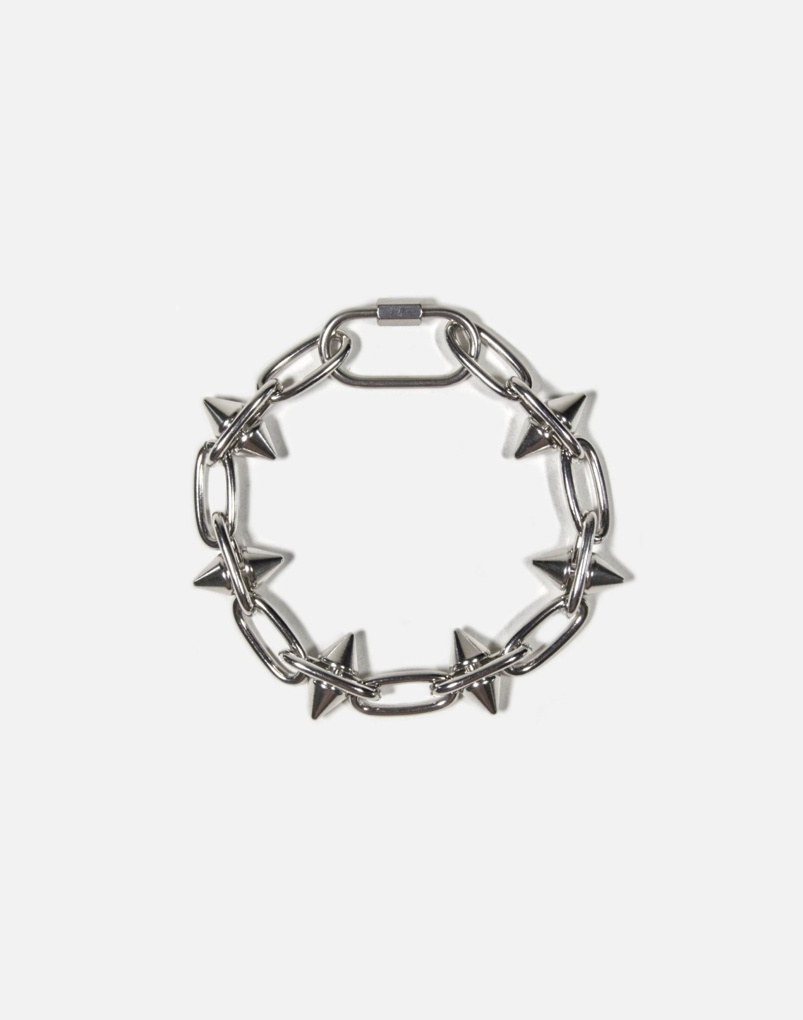 Women silver spike chain bracelet unisex jewelry handmade New York Brooklyn by llayers 
