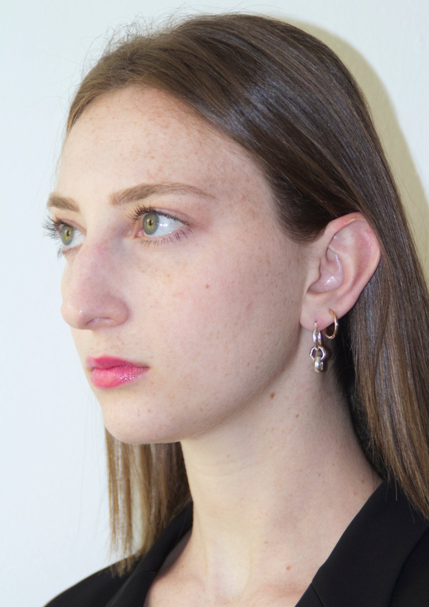 Silver hoop earrings infinity brooklyn new york