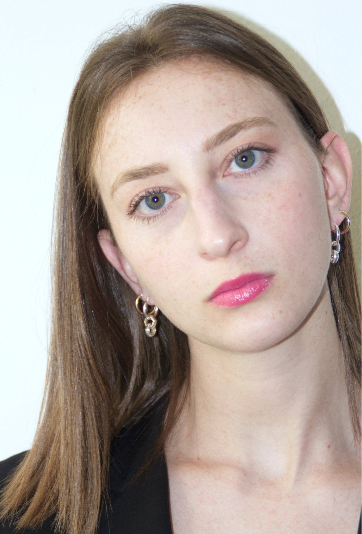 Silver hoop earrings infinity brooklyn new york