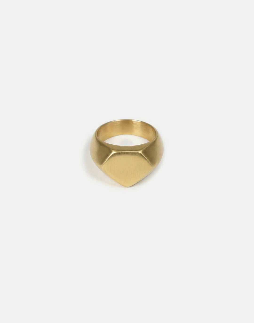  brass hexagonal signet ring in New York by llayers